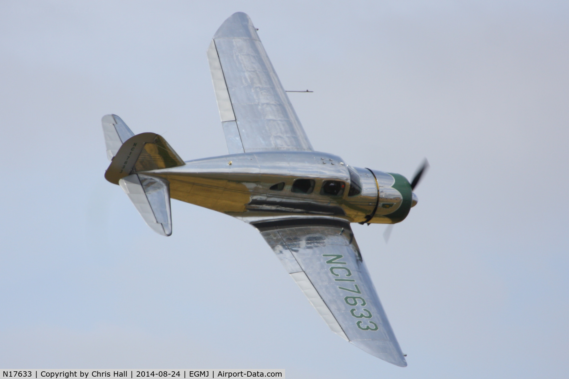 N17633, 1939 Spartan 7W Executive C/N 21, at the Little Gransden Airshow 2014