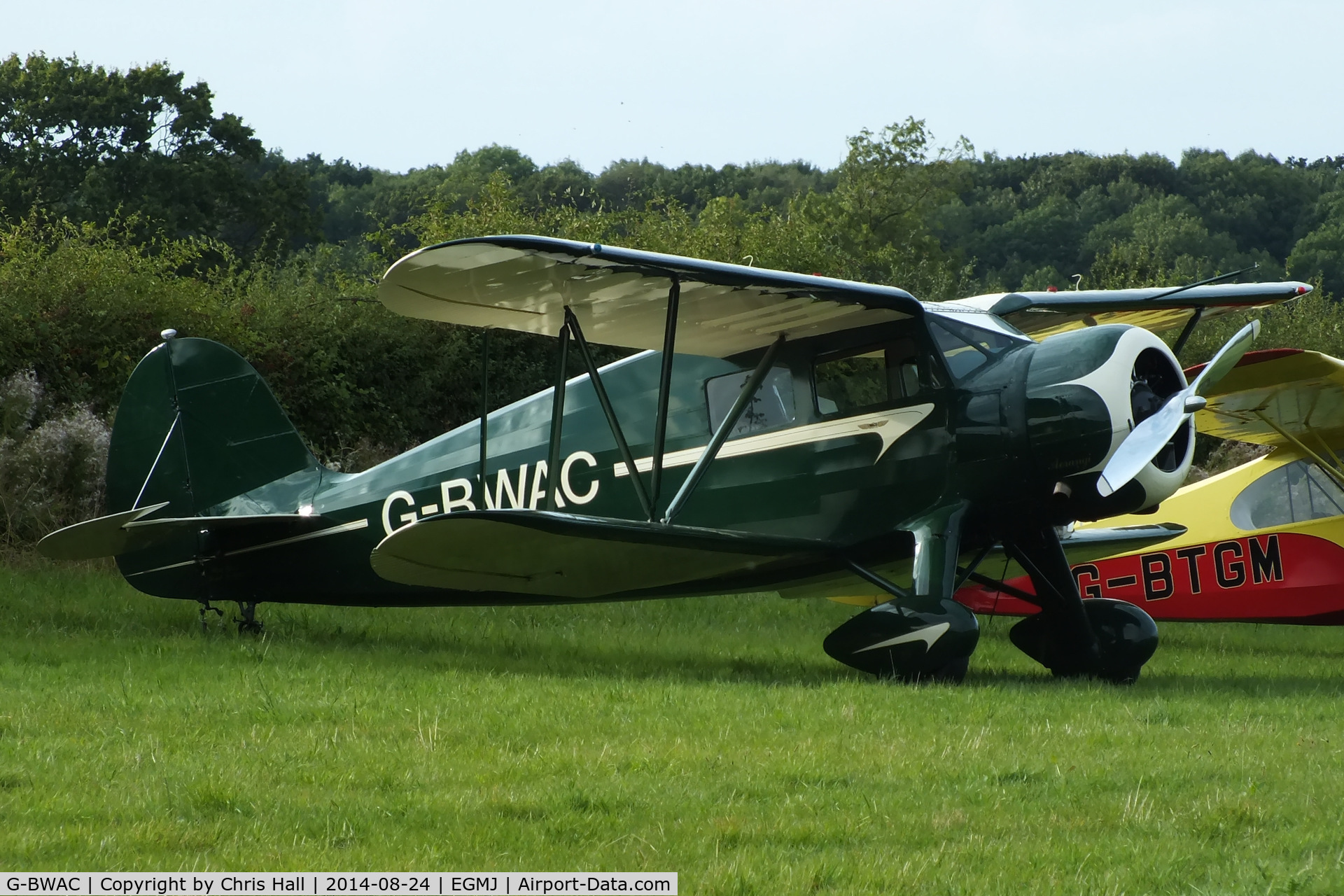 G-BWAC, 1938 Waco YKS-7 C/N 4693, at the Little Gransden Airshow 2014