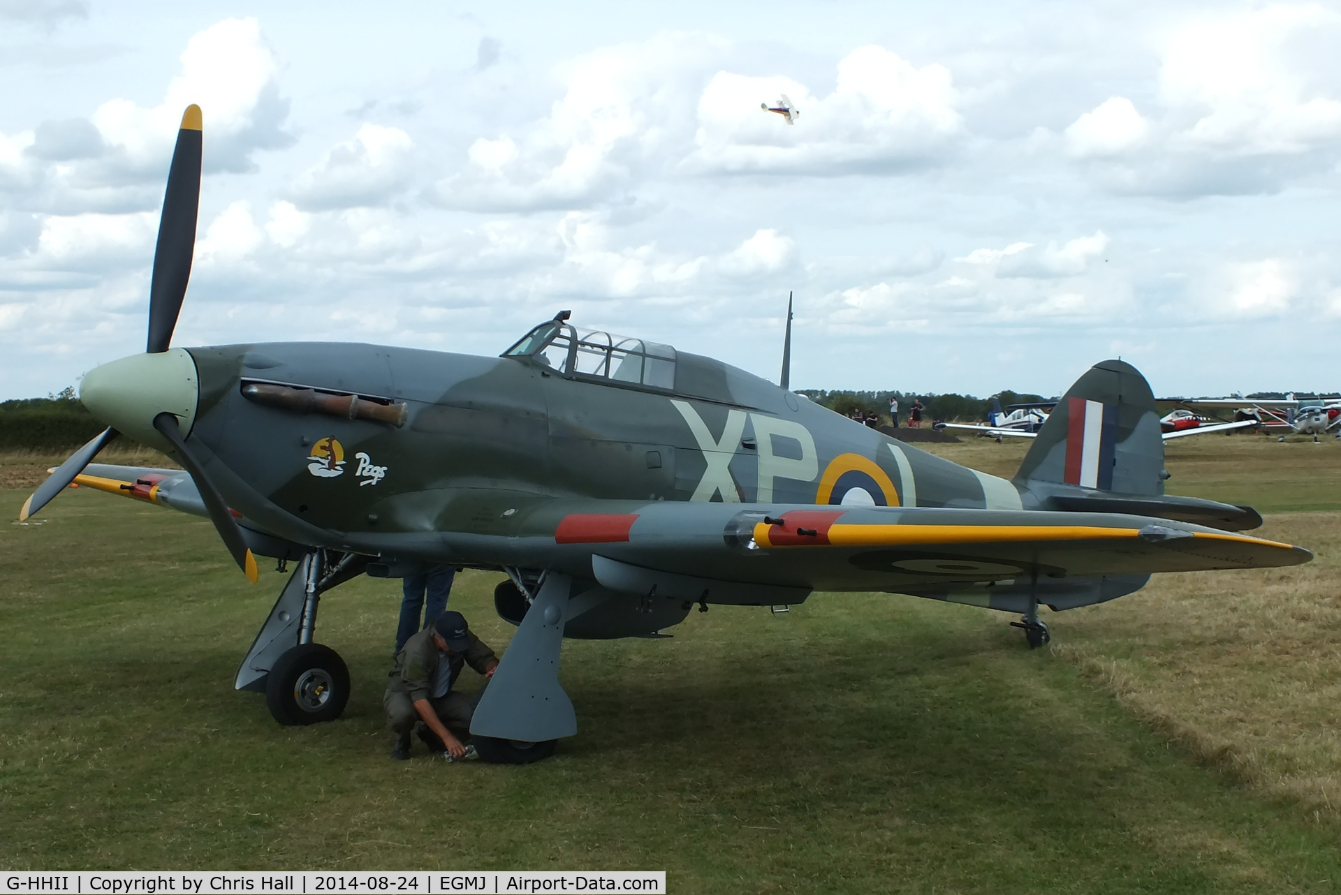 G-HHII, 1940 Hawker (CCF) Hurricane Mk2B C/N CCF/R20023, at the Little Gransden Airshow 2014