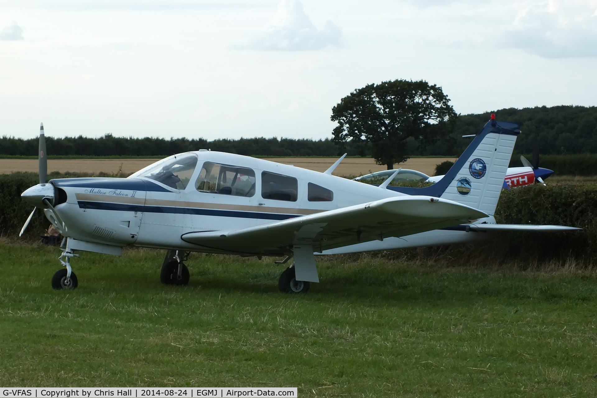 G-VFAS, 1974 Piper PA-28R-200 Cherokee Arrow C/N 28R-7435104, at the Little Gransden Airshow 2014