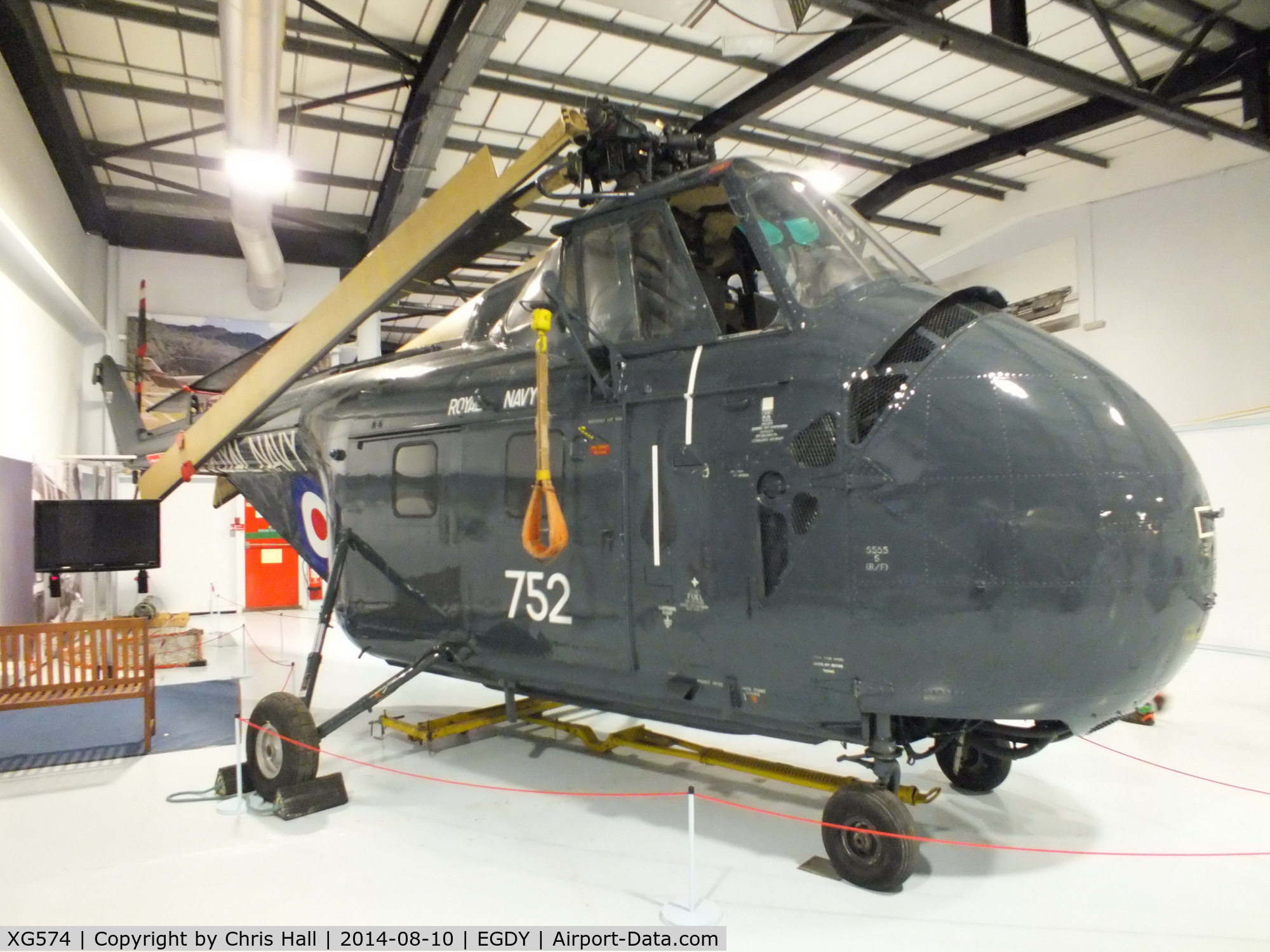 XG574, 1955 Westland Whirlwind HAR.3 C/N WA69, at the FAA Museum, Yeovilton