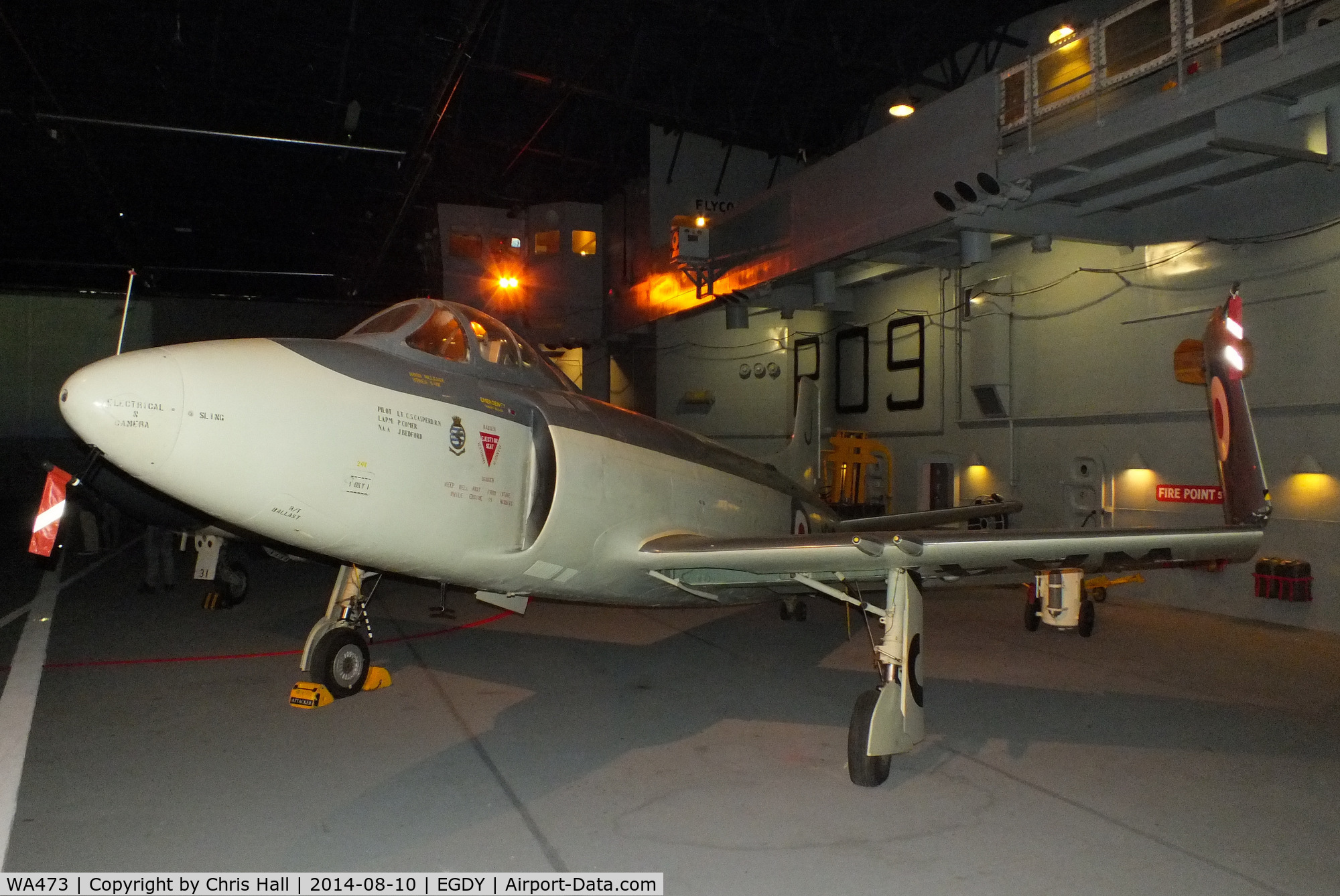WA473, Supermarine Attacker F.1 C/N Not found WA473, at the FAA Museum, Yeovilton