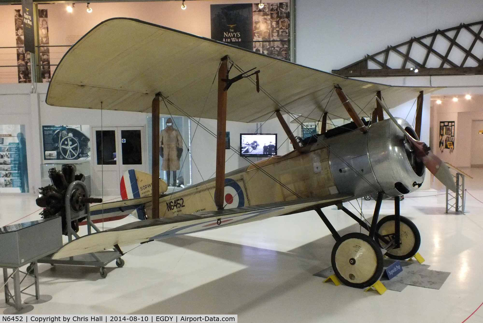 N6452, 1979 Sopwith Pup Replica C/N 6452, at the FAA Museum, Yeovilton