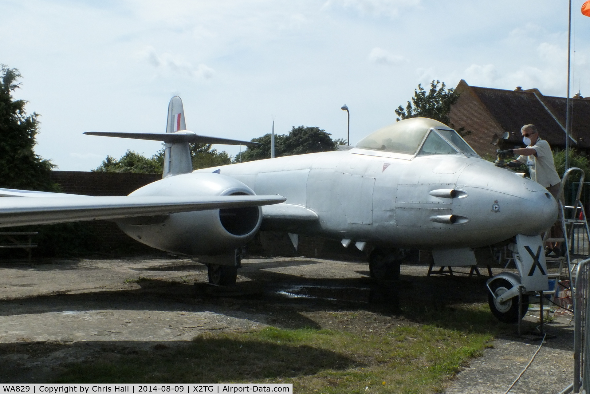 WA829, Gloster Meteor F.8 C/N Not found WA829, at the Tangmere Military Aviation Museum
