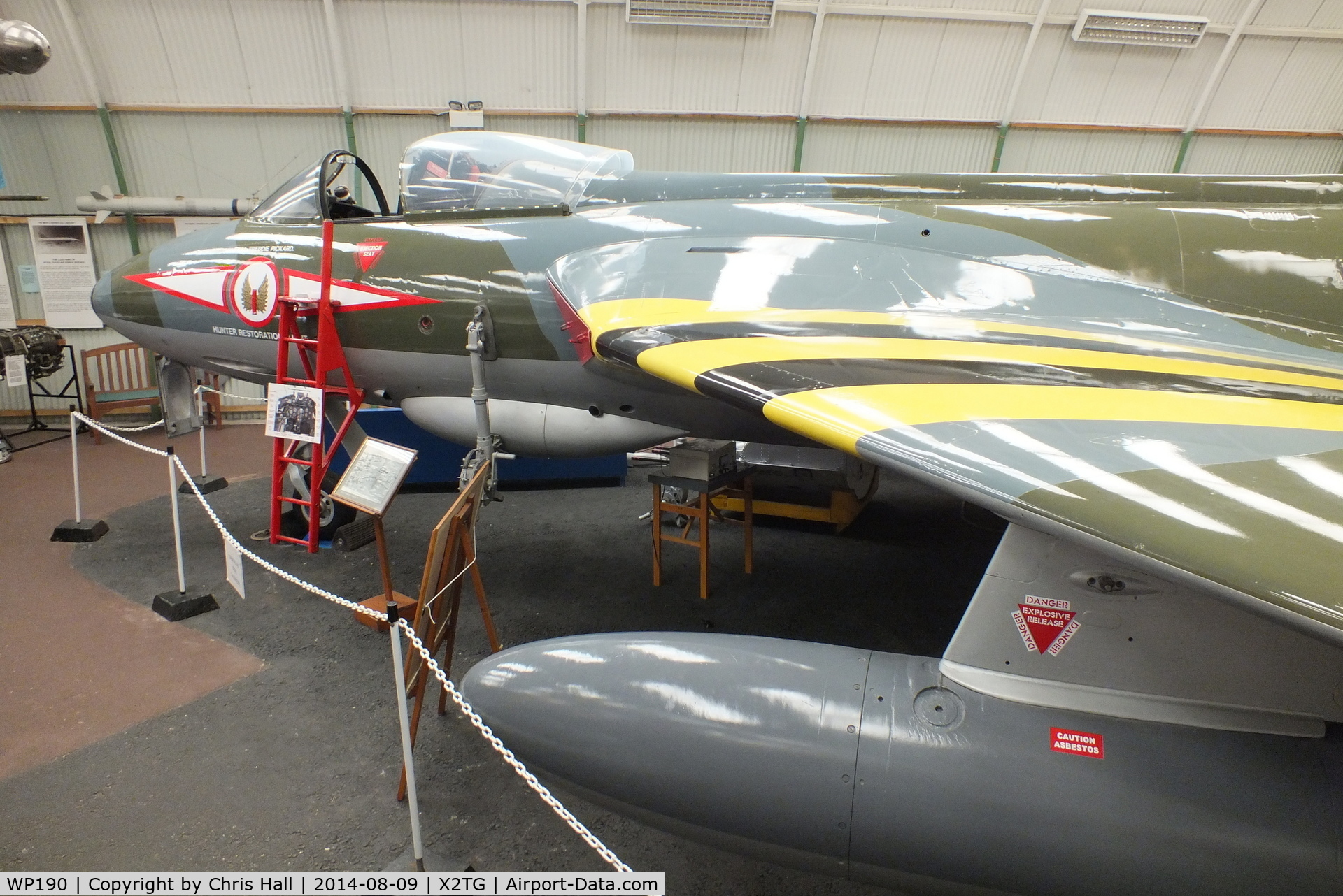 WP190, 1955 Hawker Hunter F.5 C/N S4/U/3041, at the Tangmere Military Aviation Museum