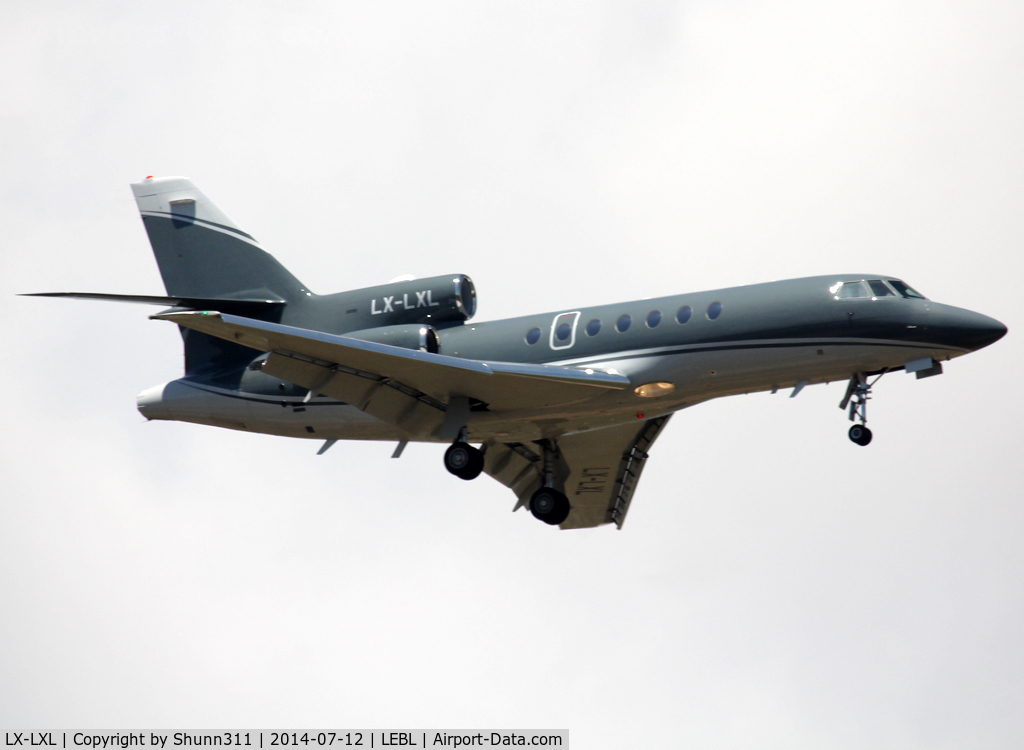 LX-LXL, 2001 Dassault Falcon 50EX C/N 315, Landing rwy 07R