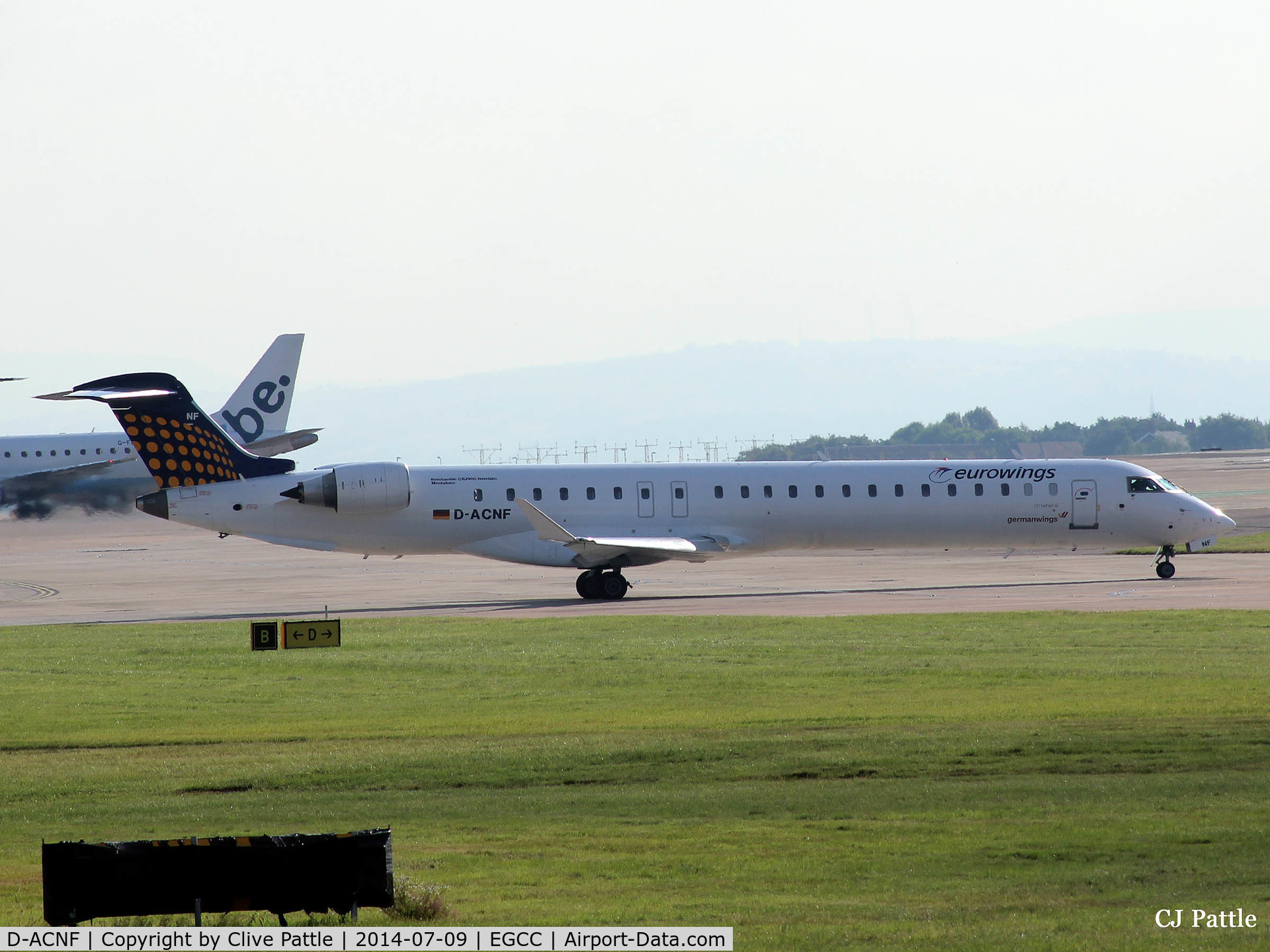 D-ACNF, 2009 Bombardier CRJ-900 (CL-600-2D24) C/N 15243, EGCC taxy for departure