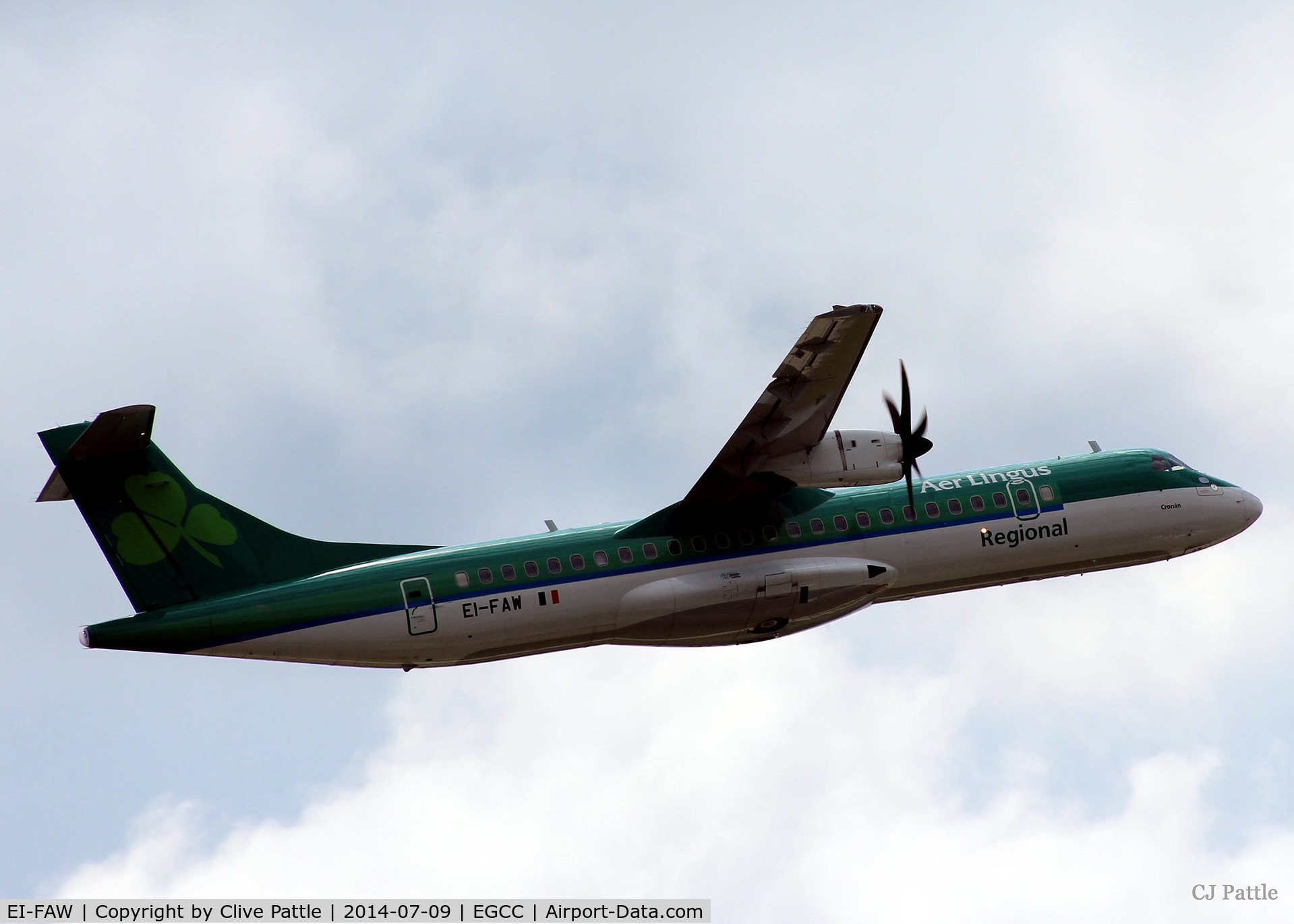 EI-FAW, 2013 ATR 72-600 (72-212A) C/N 1122, Manchester Departure