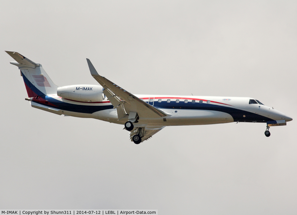 M-IMAK, 2011 Embraer EMB-135BJ Legacy 600 C/N 14501140, Landing rwy 07R