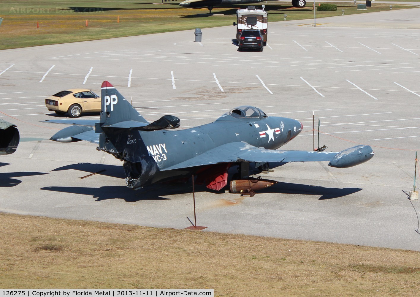 126275, 1950 Grumman F9F-5P Panther C/N Not found 126275, F9F-5P Panther at Battleship Alabama