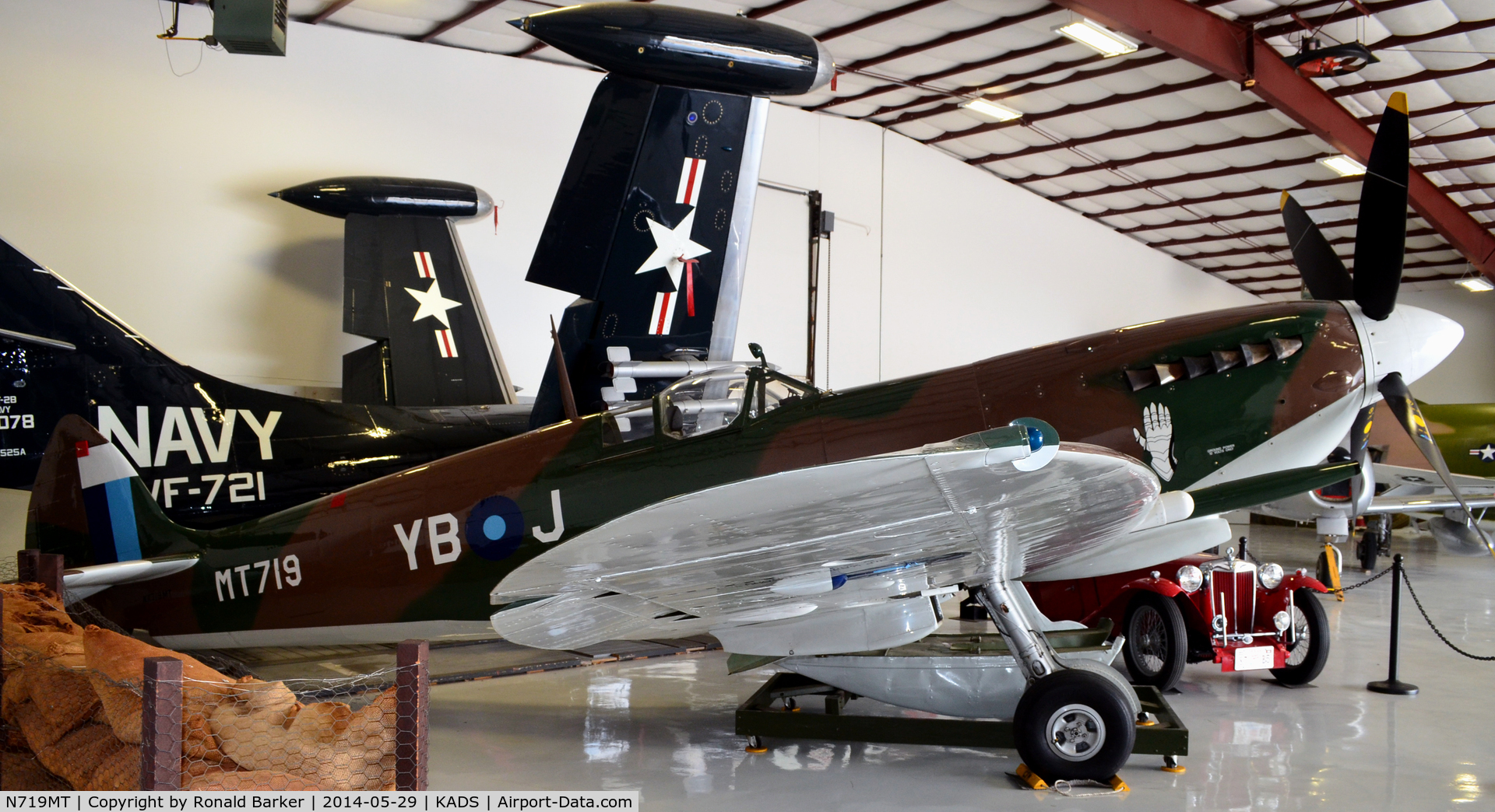 N719MT, 1944 Supermarine 359 Spitfire LF.VIIIc C/N 6S/479770, Cavanaugh Flight Museum, Addison, TX