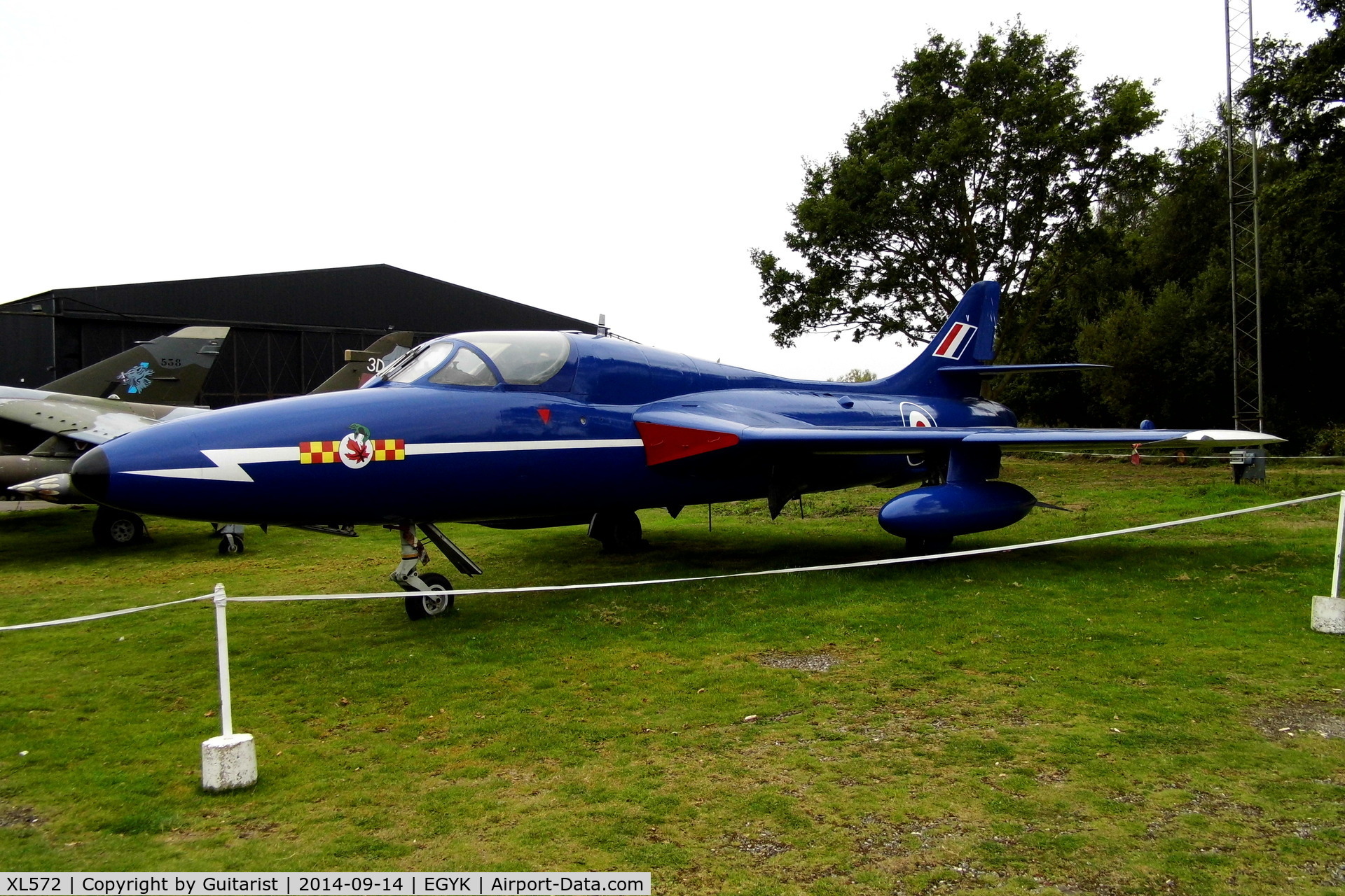 XL572, Hawker Hunter T.7 C/N HABL-003311, On display at the York Air Museum