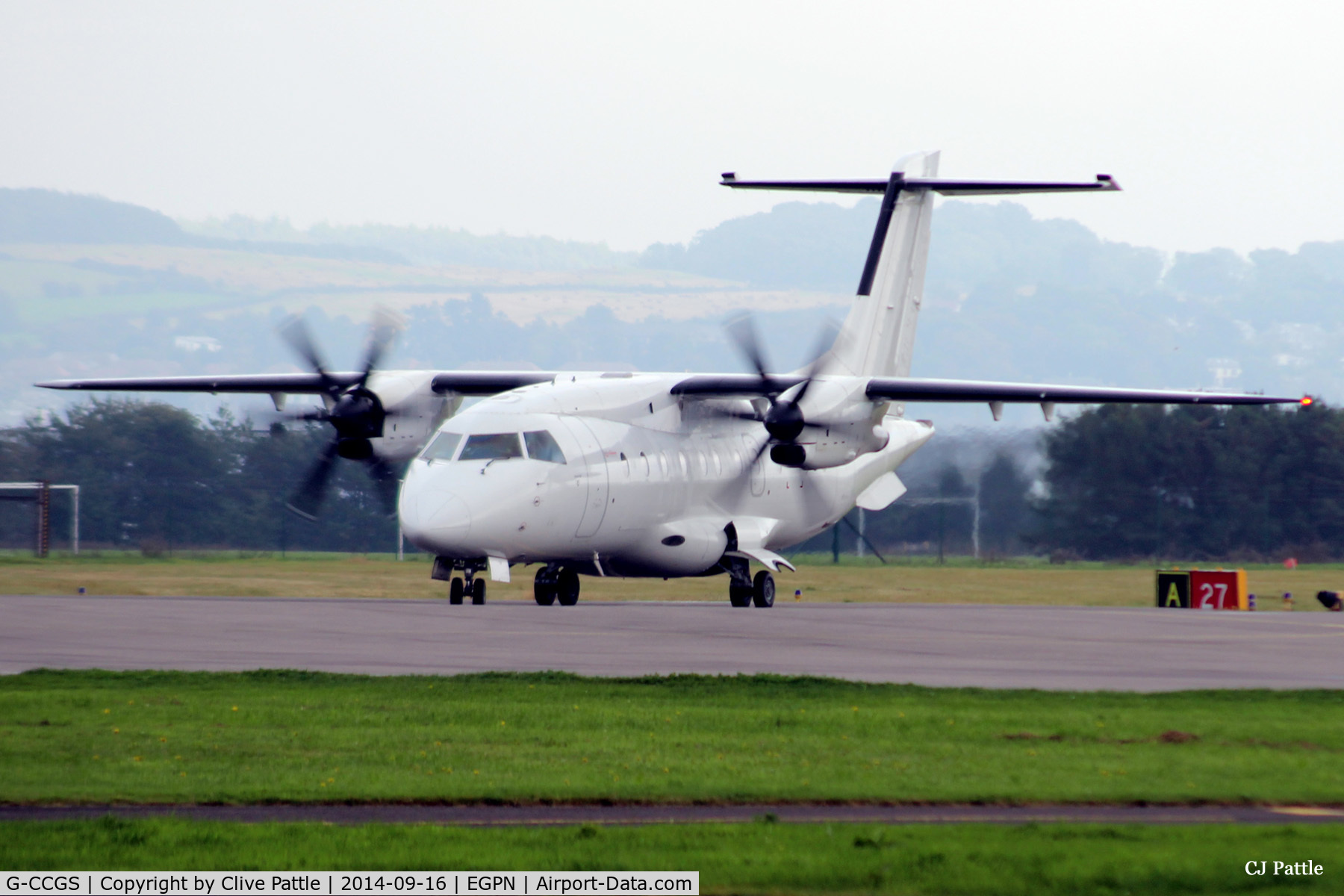 G-CCGS, 1998 Dornier 328-100 C/N 3101, Unpainted G-CCGS undertakes engine tests at Dundee Riverside.