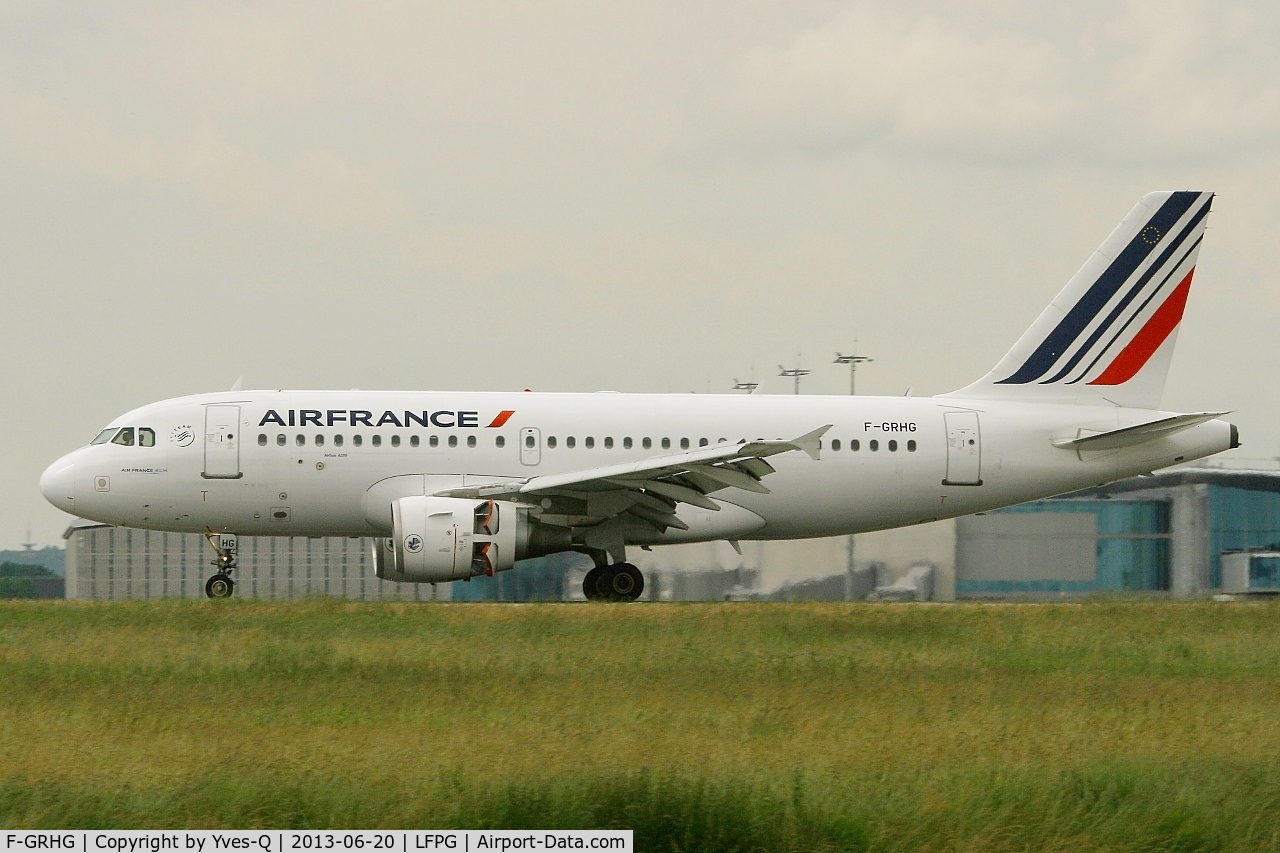 F-GRHG, 1999 Airbus A319-111 C/N 1036, Airbus A319-111, Landing Rwy 26L, Roissy Charles De Gaulle Airport (LFPG-CDG)