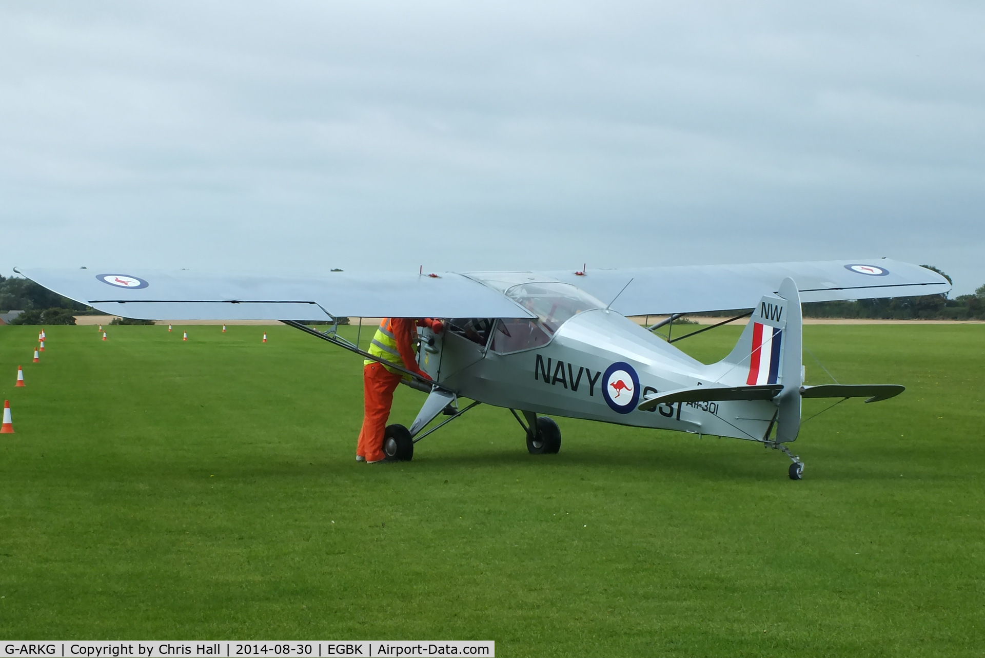G-ARKG, 1952 Auster J-5G Autocar C/N 3061, at the LAA Rally 2014, Sywell