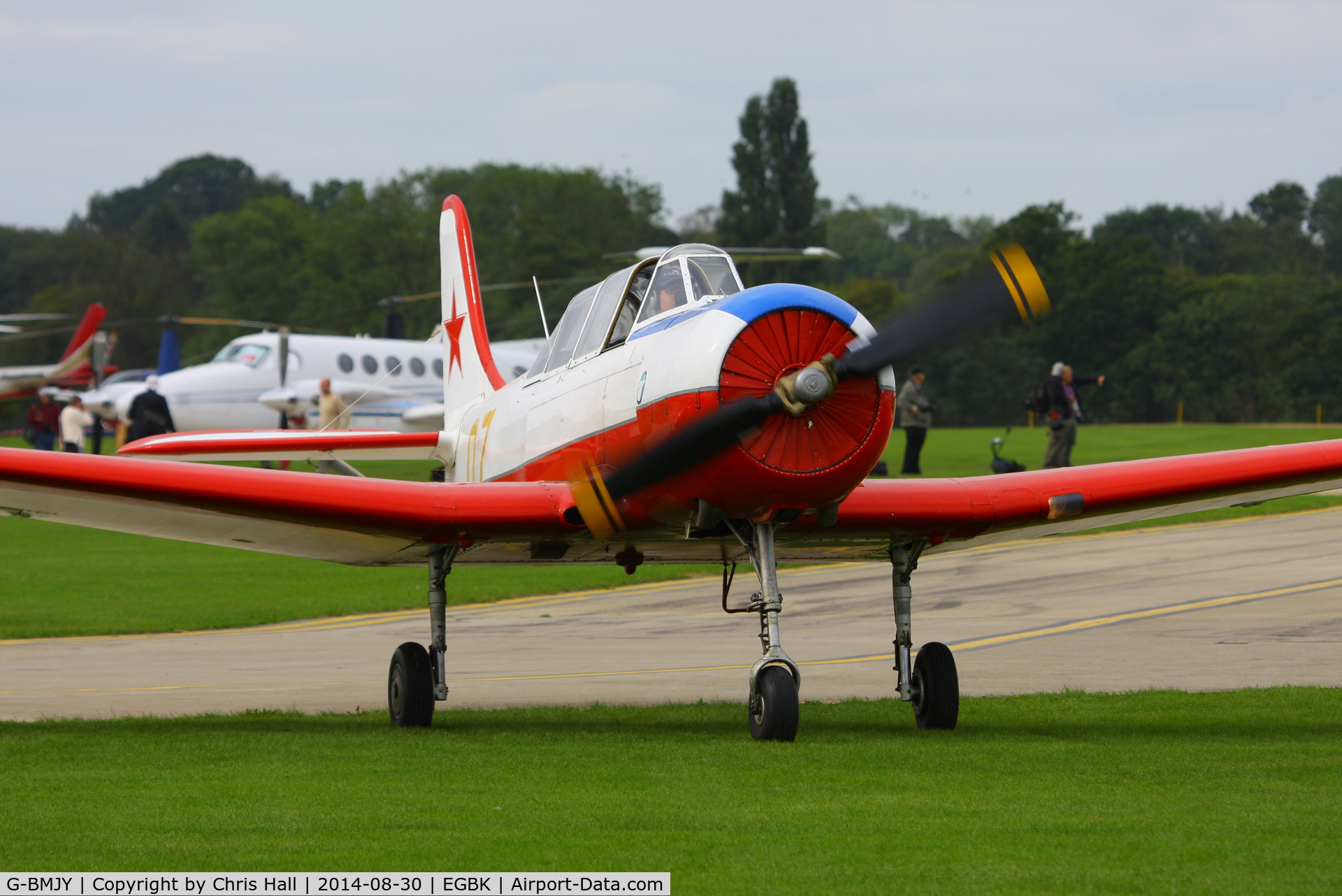 G-BMJY, 1964 Yakovlev Yak C-18A C/N 627, at the LAA Rally 2014, Sywell