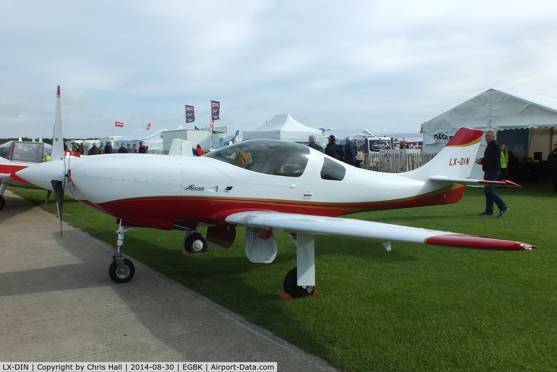 LX-DIN, 2003 Lancair Legacy 2000 C/N L2K-137, at the LAA Rally 2014, Sywell