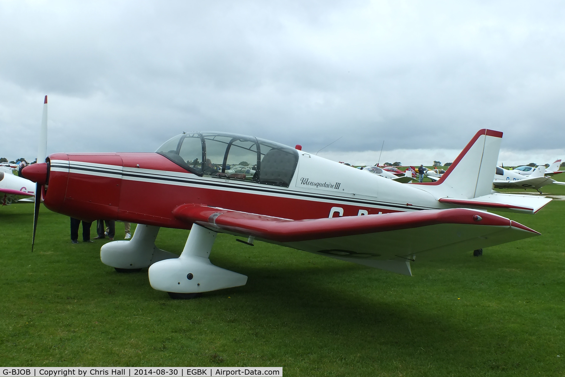 G-BJOB, 1964 SAN Jodel D-140C Mousquetaire III C/N 118, at the LAA Rally 2014, Sywell