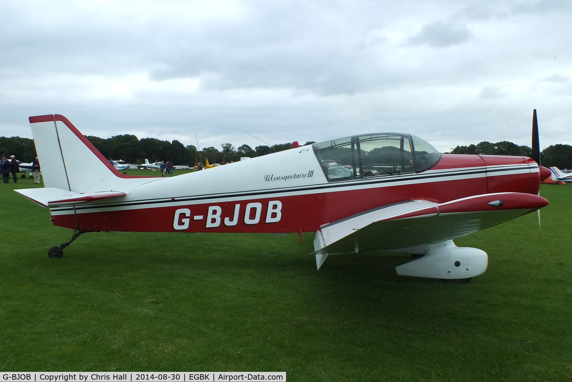 G-BJOB, 1964 SAN Jodel D-140C Mousquetaire III C/N 118, at the LAA Rally 2014, Sywell