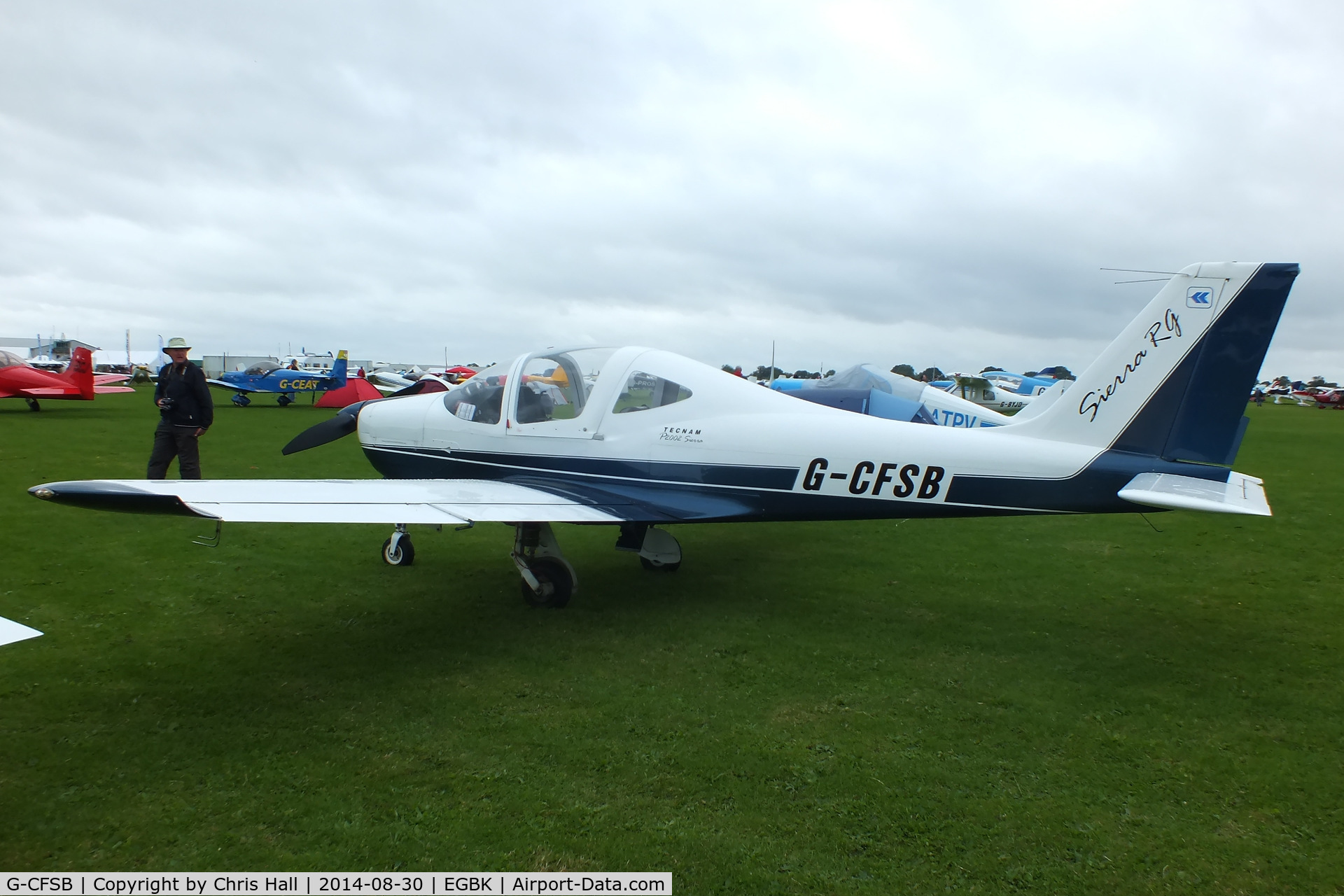 G-CFSB, 2008 Tecnam P-2002RG Sierra C/N LAA 333A-14864, at the LAA Rally 2014, Sywell