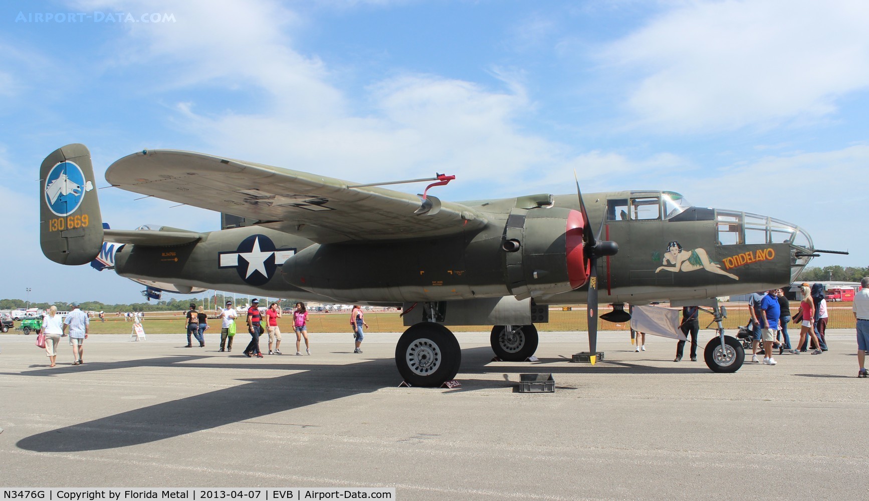 N3476G, 1944 North American B-25J Mitchell C/N 108-33257, Tondelayo B-25 Collings Foundation