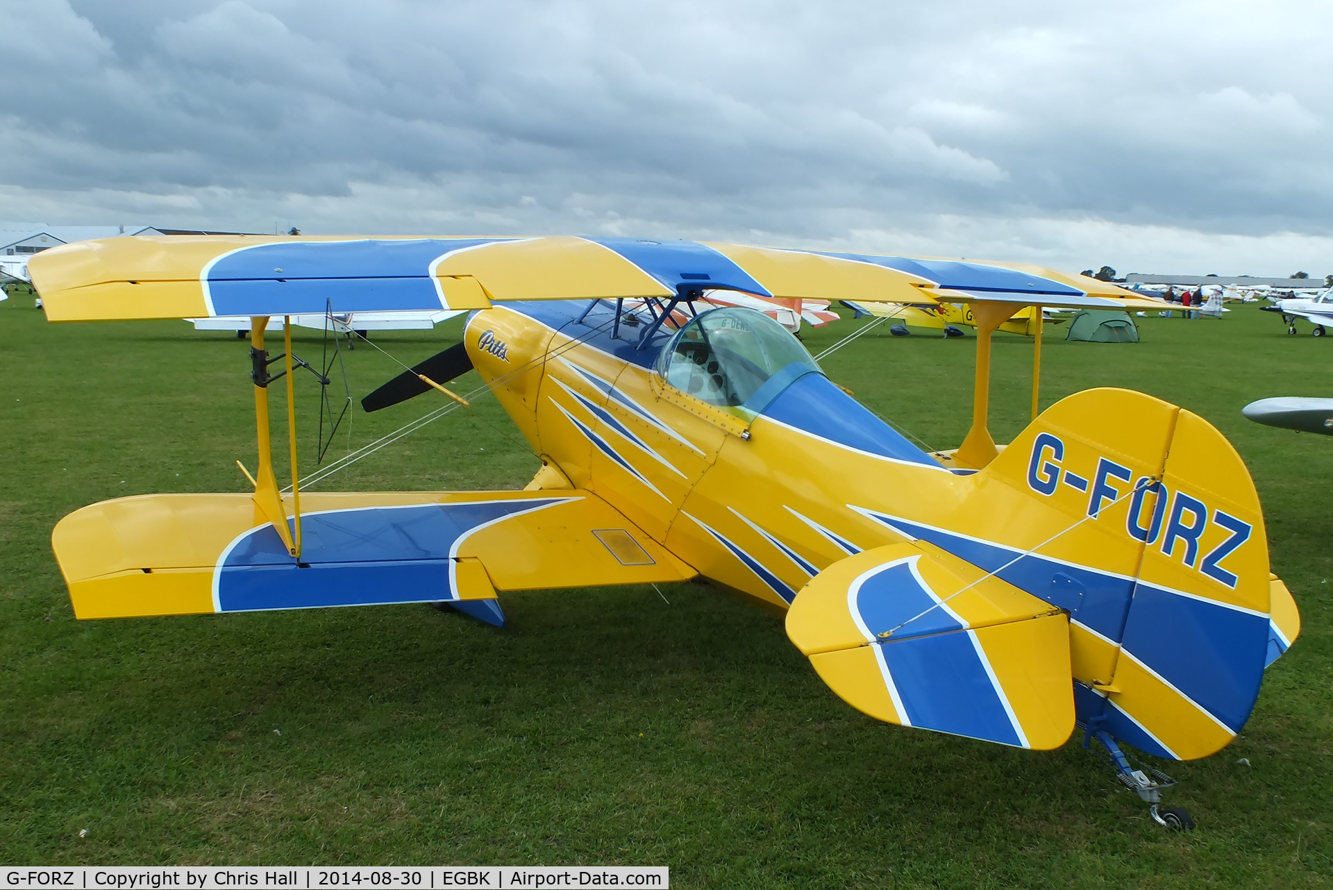 G-FORZ, 1999 Pitts S-1S Special C/N PFA 009-13393, at the LAA Rally 2014, Sywell