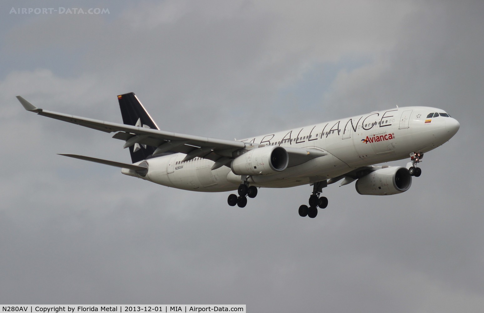 N280AV, 2013 Airbus A330-243 C/N 1400, Avianca Star Alliance A330