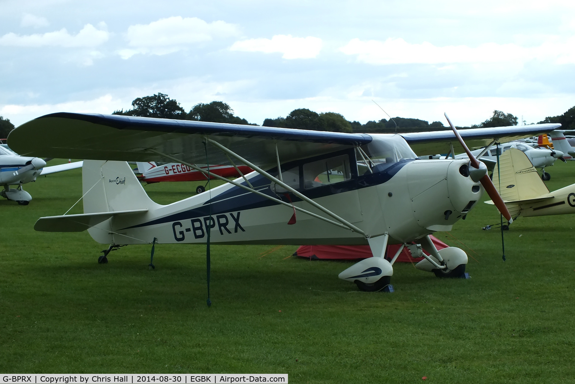 G-BPRX, 1946 Aeronca 11AC Chief Chief C/N 11AC-94, at the LAA Rally 2014, Sywell