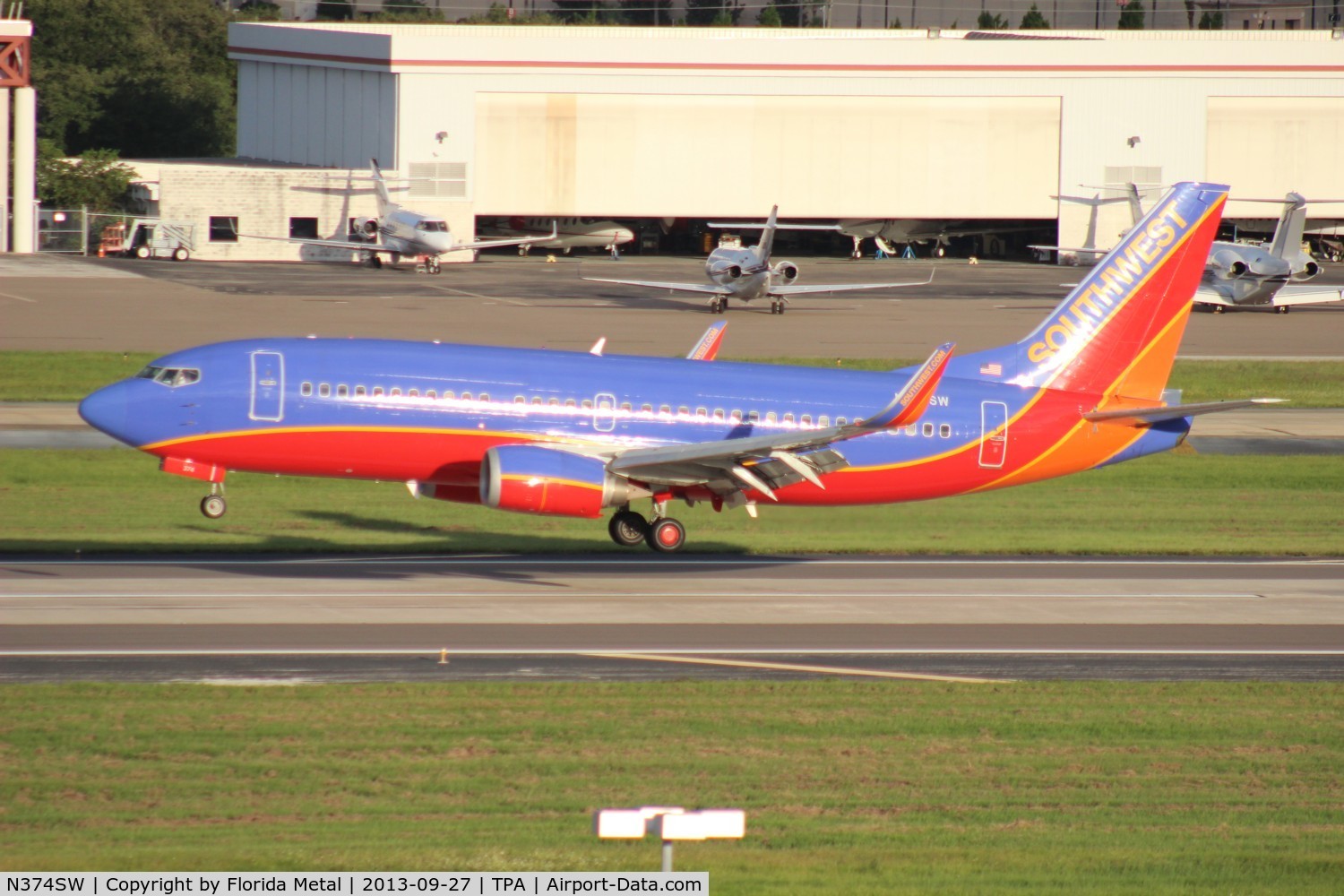 N374SW, 1993 Boeing 737-3H4 C/N 26582, Southwest 737-300