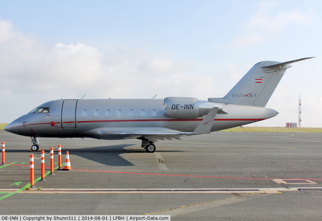 OE-INN, 2008 Bombardier Challenger 605 (CL-600-2B16) C/N 5743, Parked near the Control Tower...