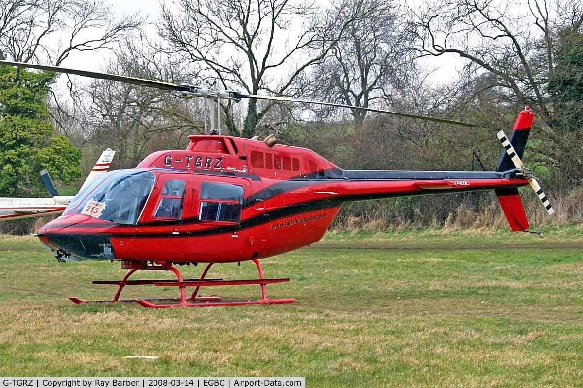 G-TGRZ, 1977 Bell 206B JetRanger II C/N 2288, Bell 206B3 Jet Ranger III [2288] (Tiger Helicopters) Cheltenham Racecourse~G 13/03/2008