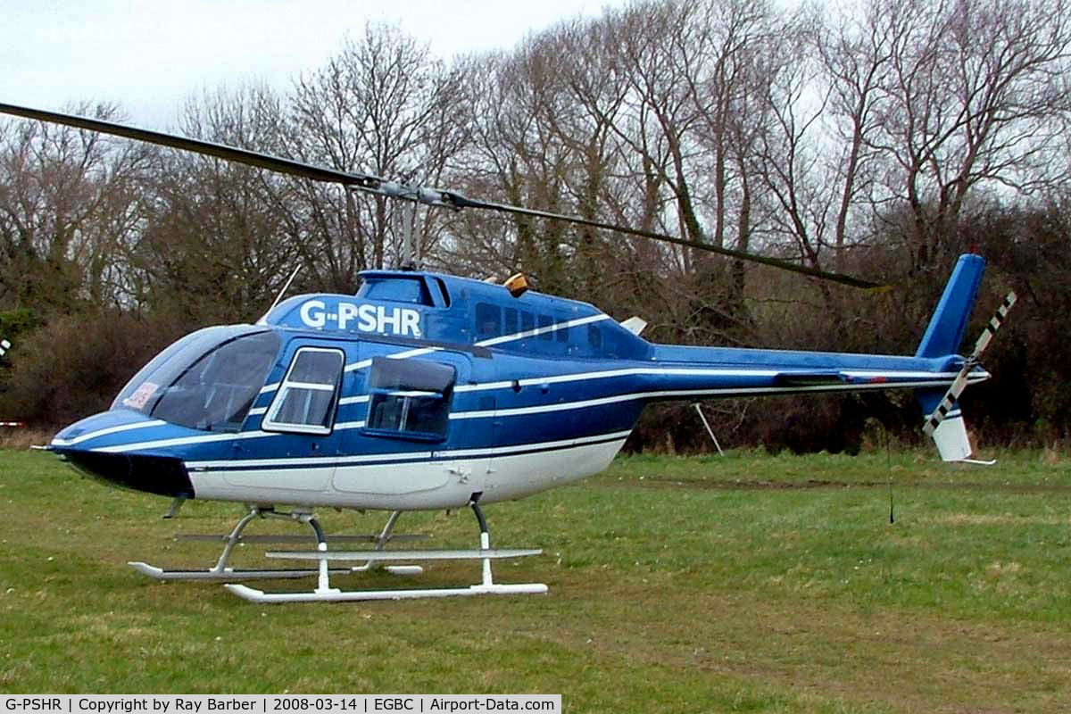 G-PSHR, 1985 Agusta AB-206B JetRanger II C/N 8690, Agusta-Bell AB.206B-3 Jet Ranger III [8690] Cheltenham Racecourse~G 14/03/2008