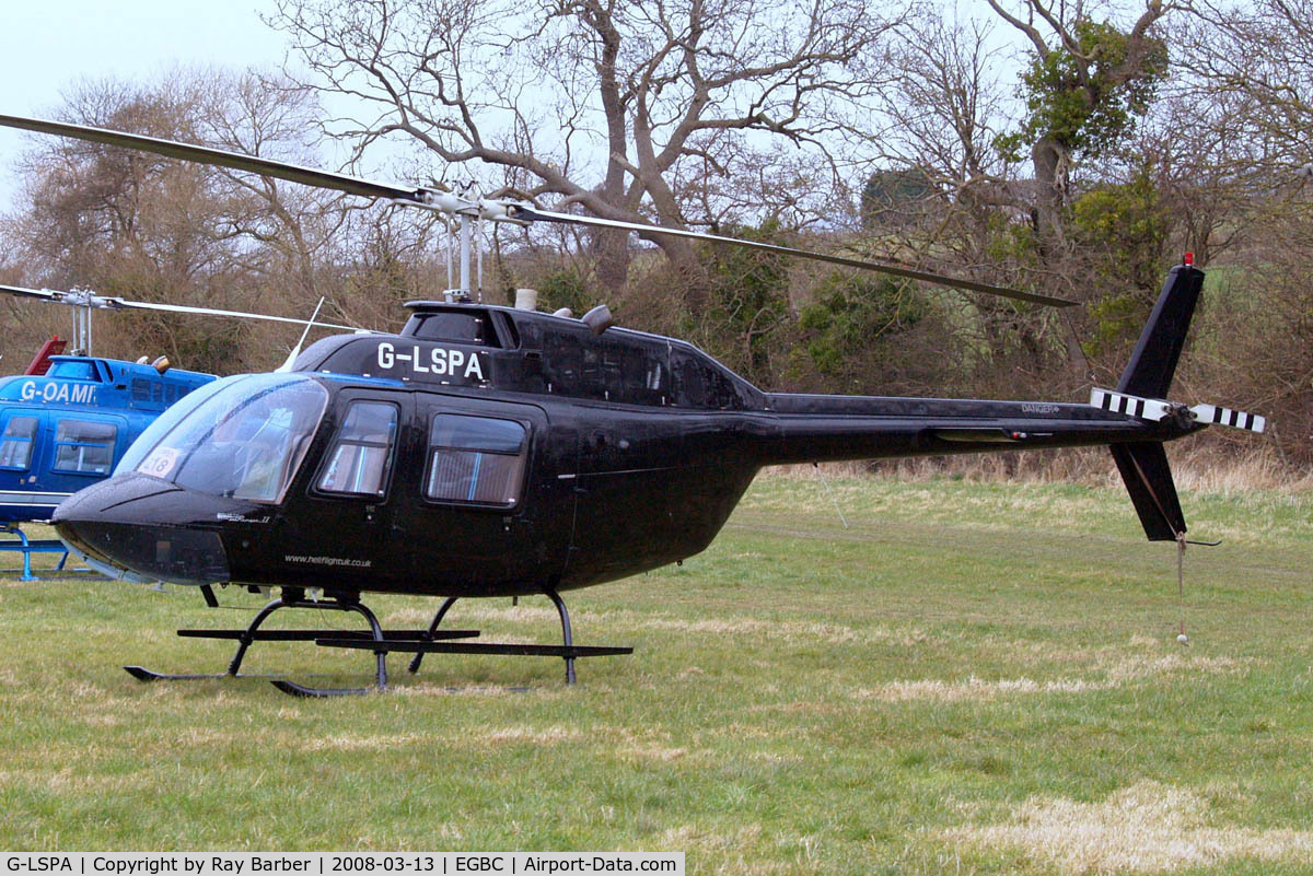 G-LSPA, 1976 Agusta AB-206B JetRanger II C/N 8530, Agusta-Bell AB.206B  Jet Ranger II [8530] Cheltenham Racecourse~G 13/03/2008