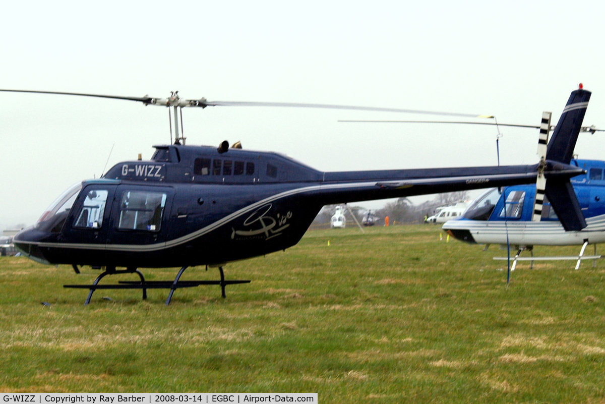 G-WIZZ, 1977 Agusta AB-206B JetRanger II C/N 8540, Agusta-Bell AB.206B Jet Ranger II [8540] Cheltenham Racecourse~G 14/03/2008