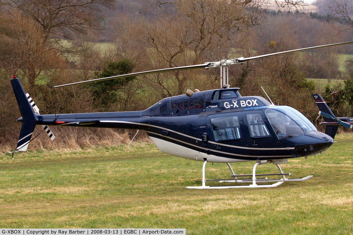 G-XBOX, 1981 Bell 206B JetRanger III C/N 3370, Bell 206B-3 Jet Ranger III [3370] Cheltenham Racecourse~G 13/03/2008