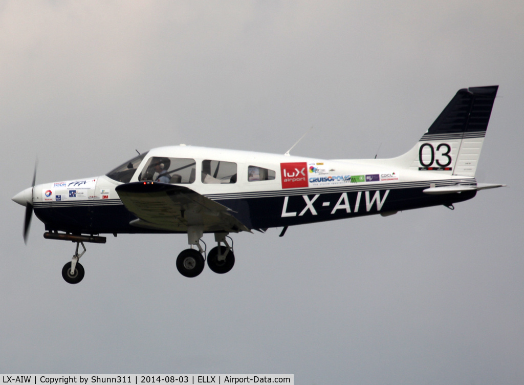 LX-AIW, Piper PA-28-161 Warrior III C/N 28-42153, Landing rwy 24