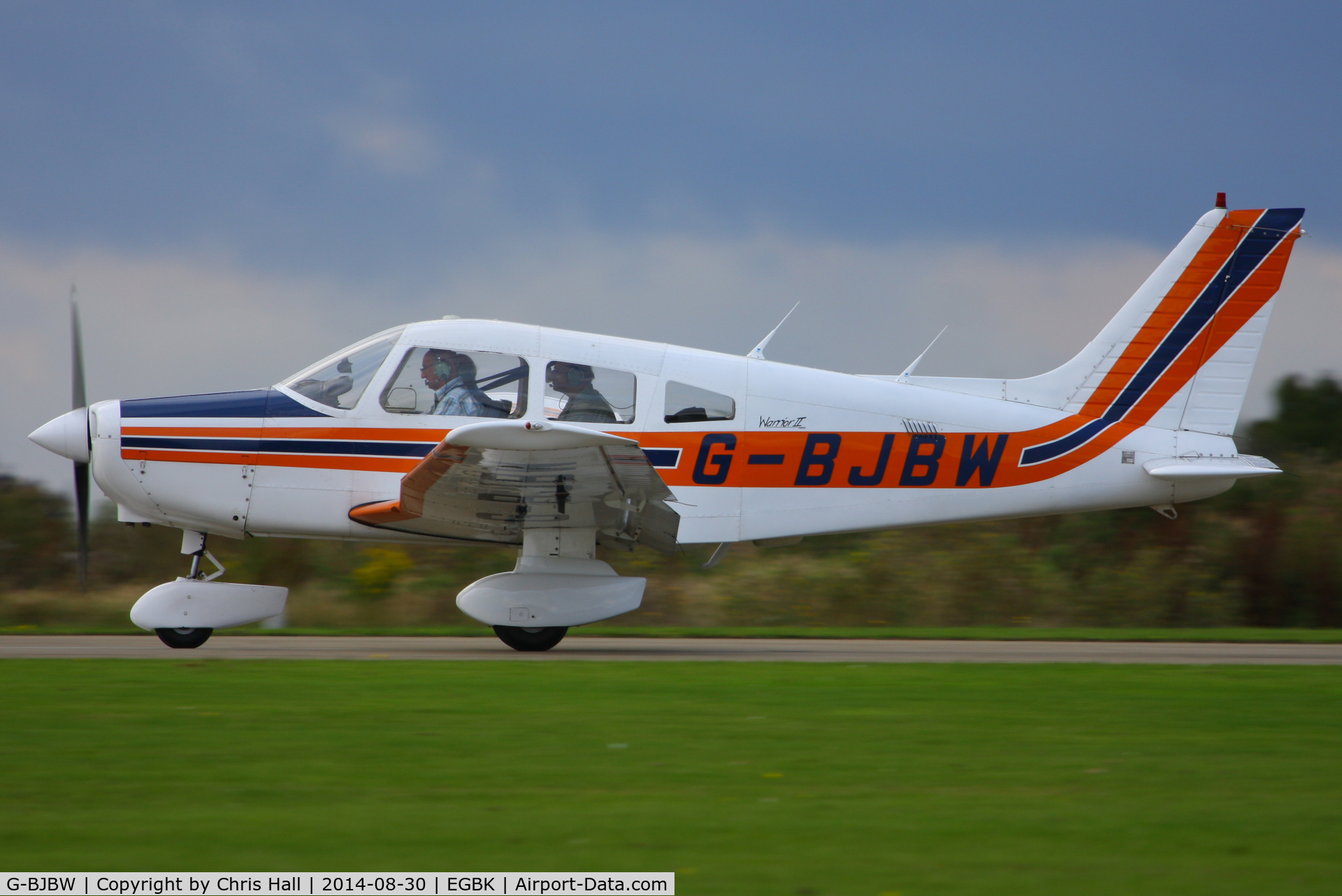 G-BJBW, 1981 Piper PA-28-161 Cherokee Warrior II C/N 28-8116280, at the LAA Rally 2014, Sywell
