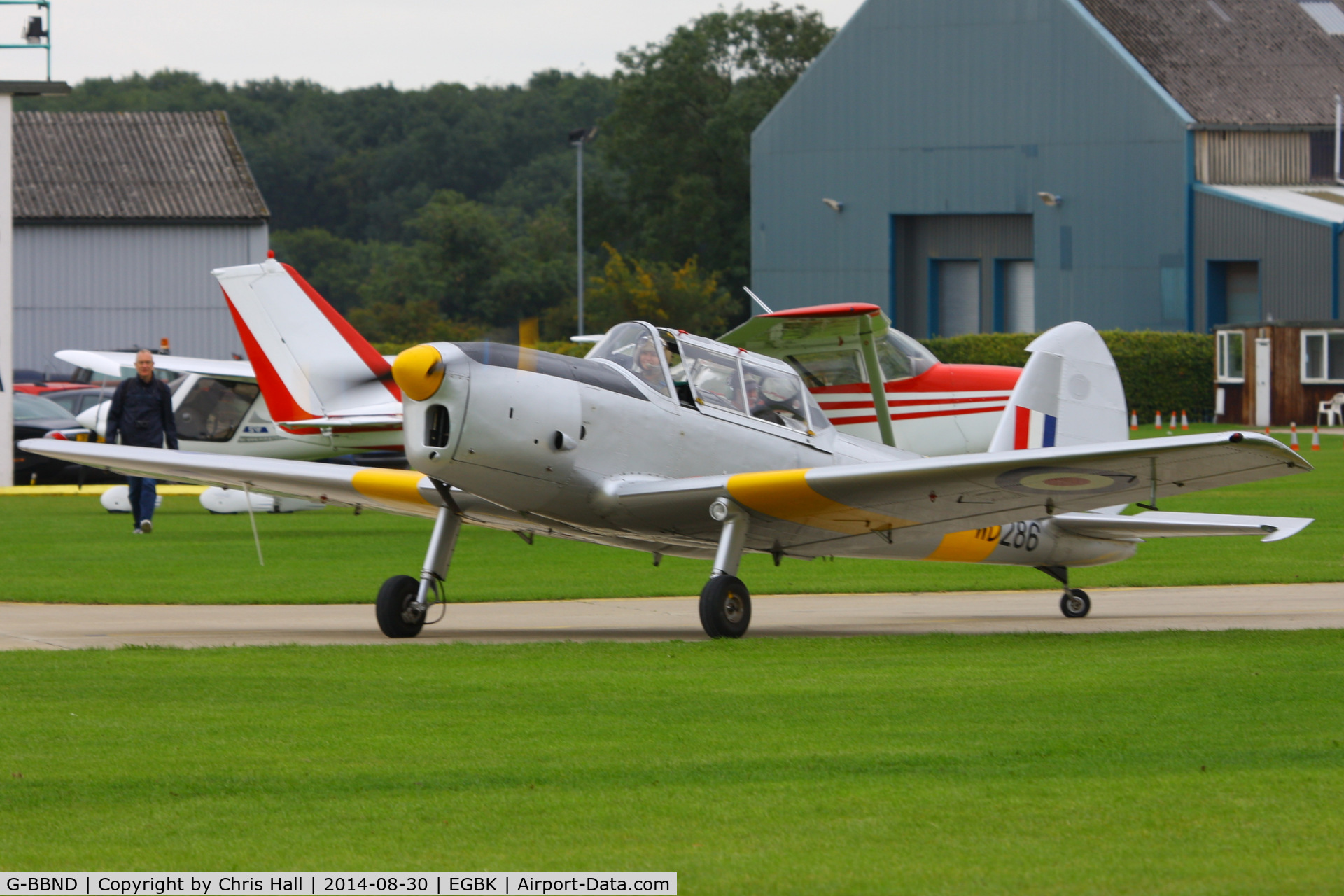 G-BBND, 1950 De Havilland DHC-1 Chipmunk T.10 C/N C1/0225, at the LAA Rally 2014, Sywell