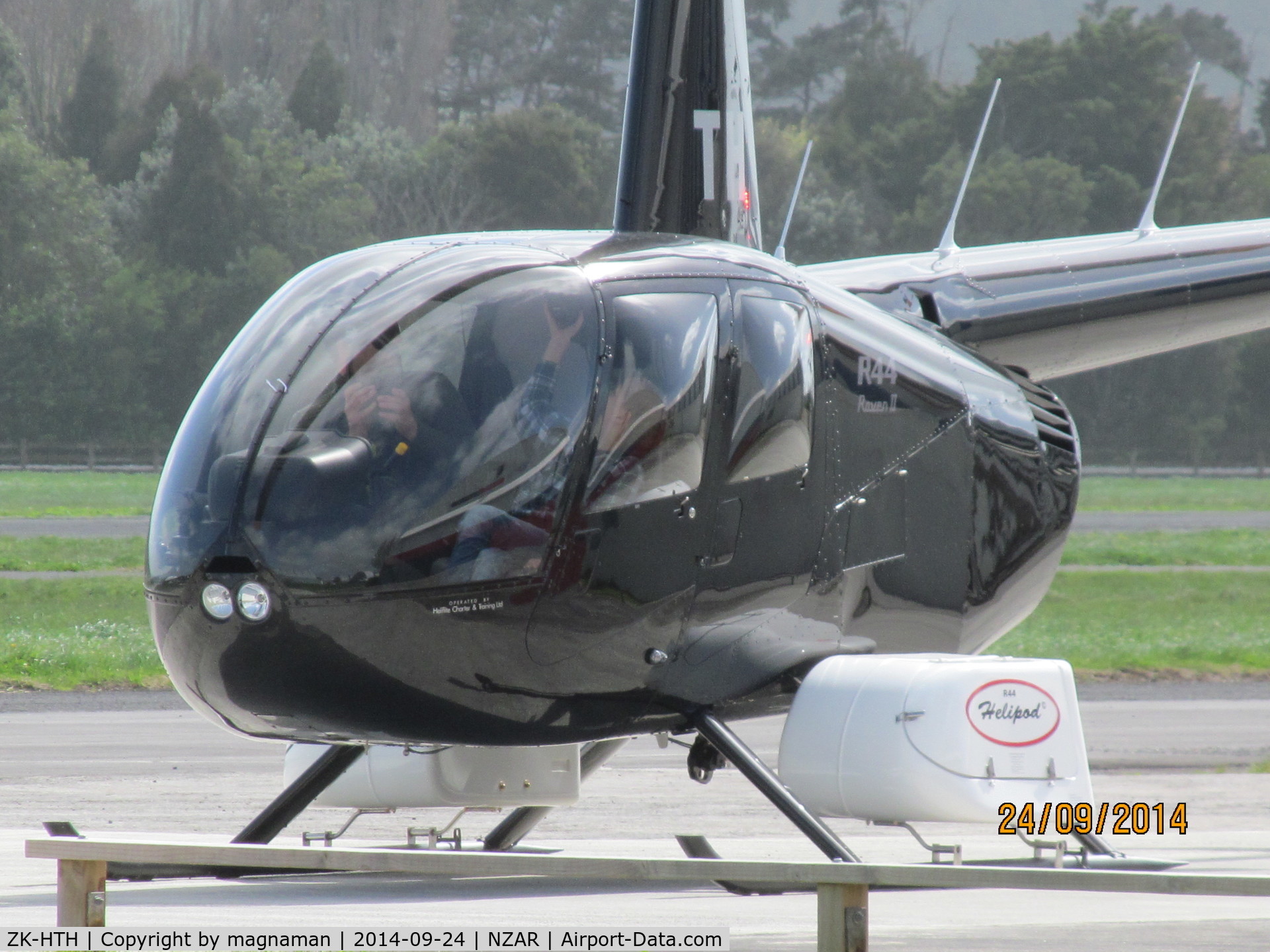 ZK-HTH, 2013 Robinson R44  Raven II C/N 13529, close up of cabin