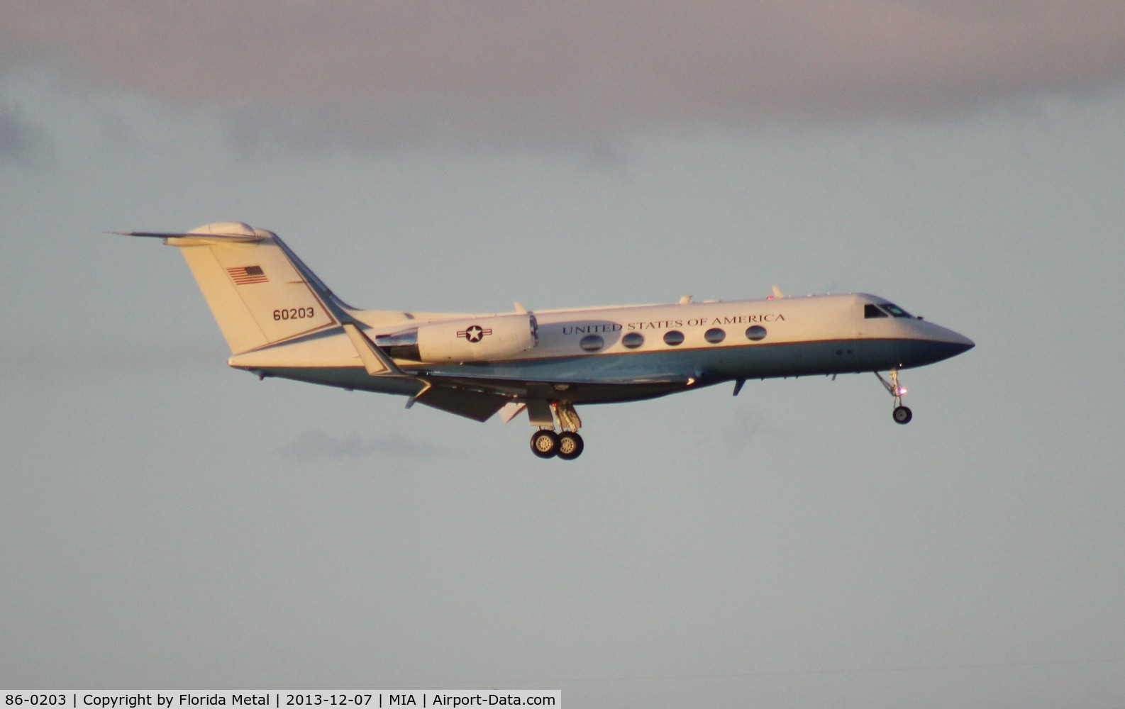 86-0203, 1986 Grumman C-20B Gulfstream III C/N 475, C-20B Gulfstream III