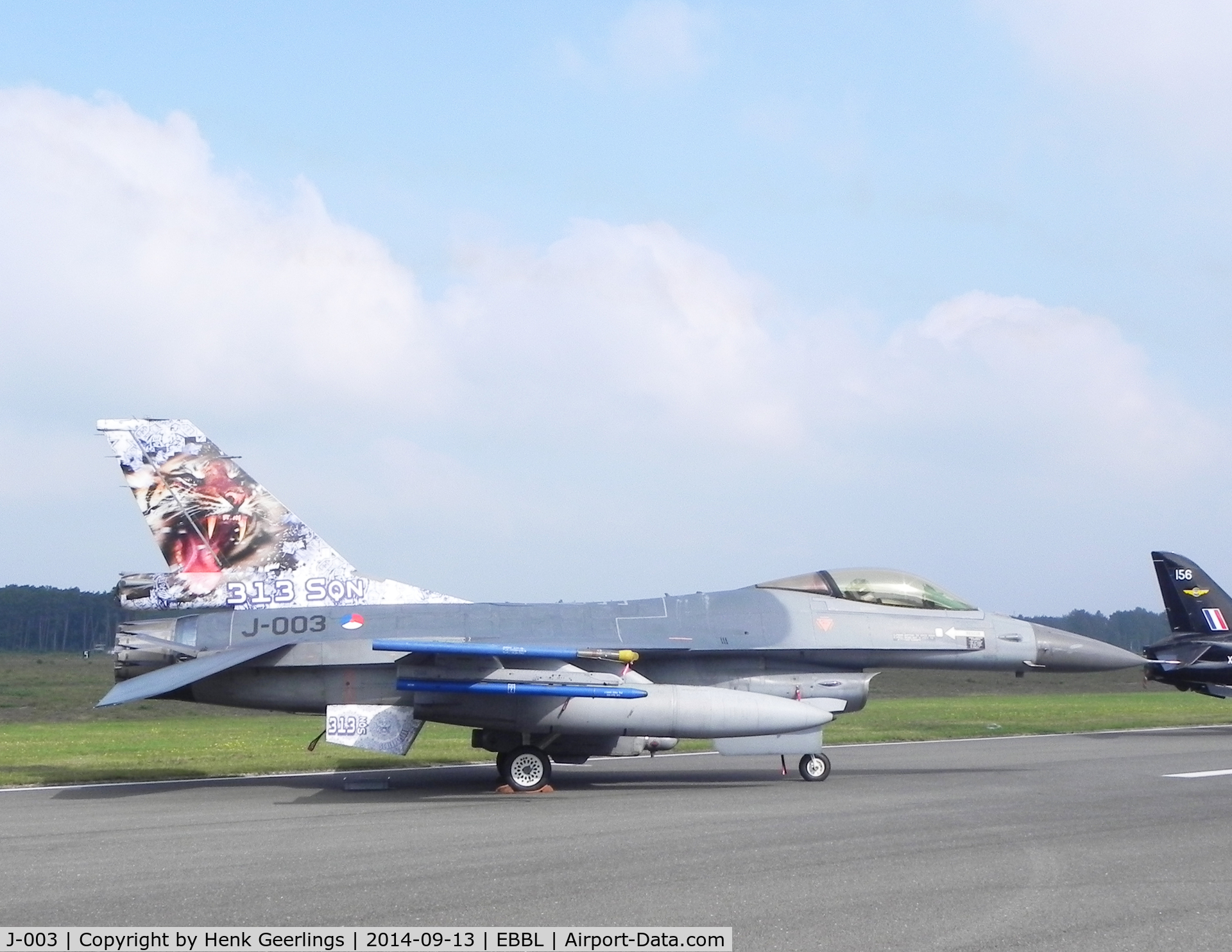 J-003, Fokker F-16AM Fighting Falcon C/N 6D-159, Belgian AF Days , Tiger Tail
