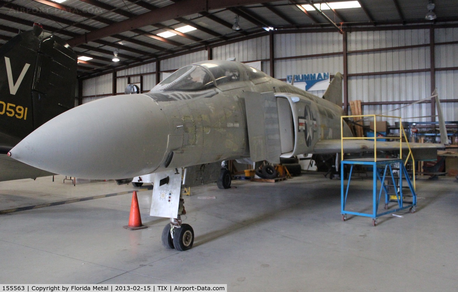 155563, McDonnell F-4J Phantom II C/N 2845, F-4 under repaint
