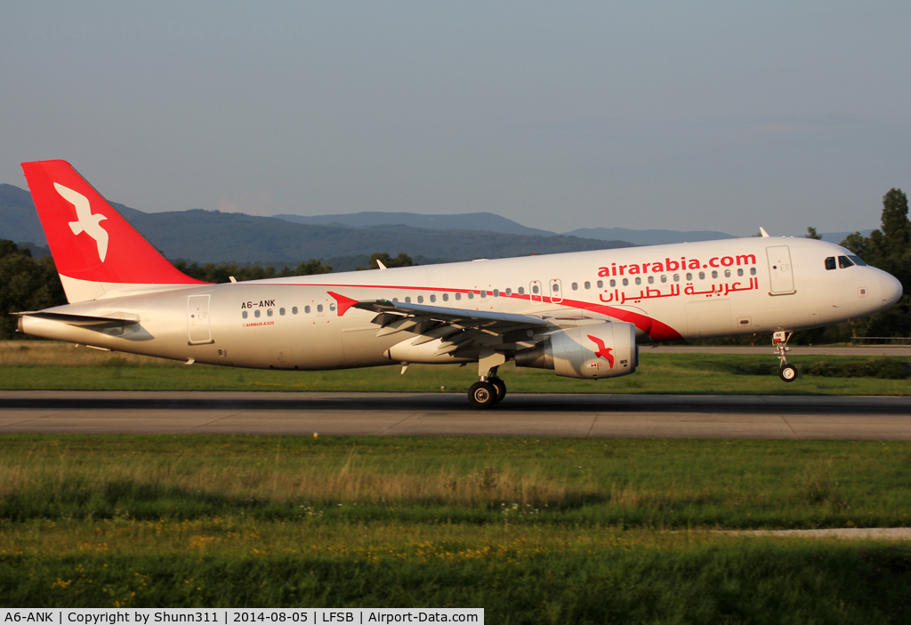 A6-ANK, 2012 Airbus A320-214 C/N 5206, Landing rwy 16... Air Arabia Maroc flight !!!