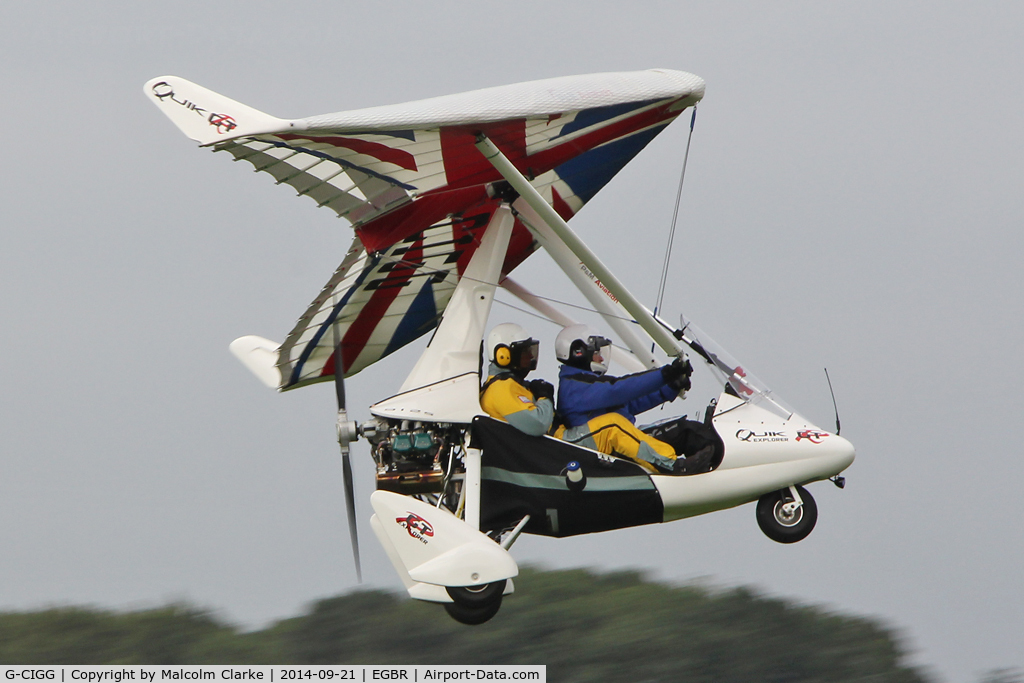 G-CIGG, 2014 P&M Aviation Quik GTR C/N 8690, P&M Aviation Quik GTR at the Real Aeroplane Club's Helicopter Fly-In, Breighton Airfield, North Yorkshire, September 21st 2014.