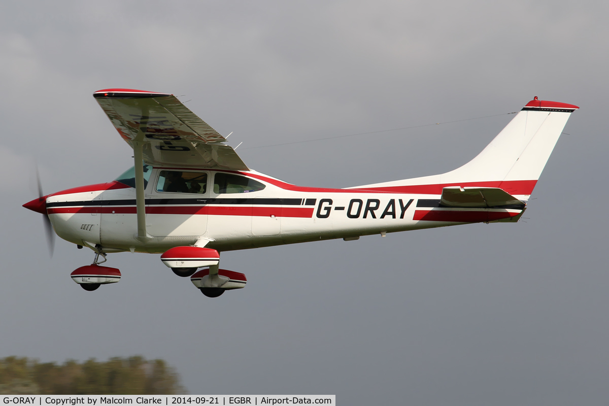 G-ORAY, 1980 Reims F182Q Skylane C/N 0132, Reims F182Q Skylane at the Real Aeroplane Club's Helicopter Fly-In, Breighton Airfield, North Yorkshire, September 21st 2014.