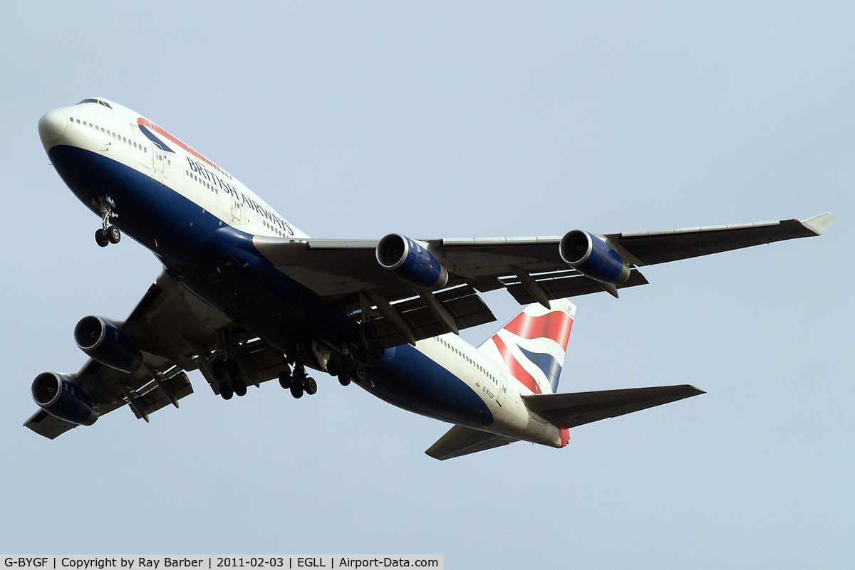 G-BYGF, 1999 Boeing 747-436 C/N 25824, Boeing 747-436 [25824] (British Airways) Home~G 03/02/2011