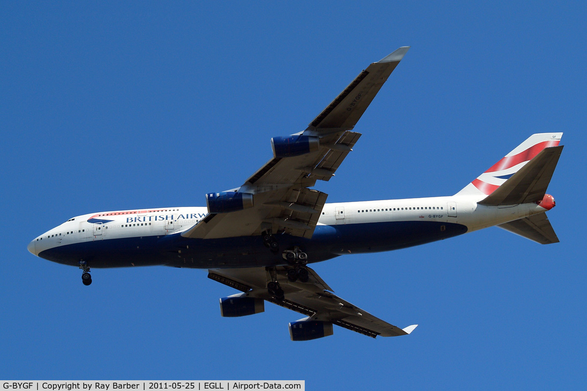 G-BYGF, 1999 Boeing 747-436 C/N 25824, Boeing 747-436 [25824] (British Airways) Home~G 25/05/2011