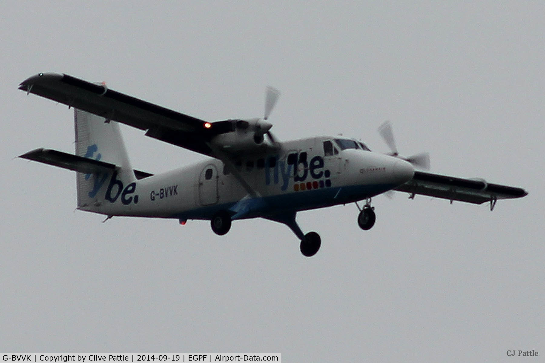 G-BVVK, 1980 De Havilland Canada DHC-6-310 Twin Otter C/N 666, Aproaching Glasgow EGPF