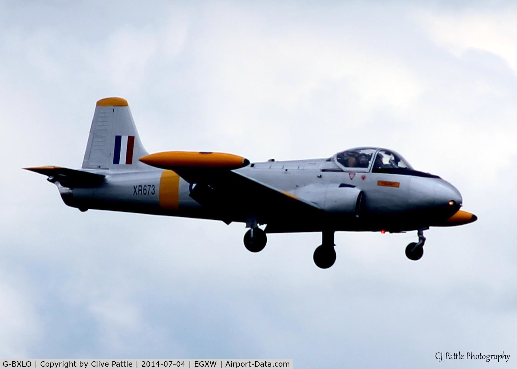 G-BXLO, 1963 BAC 84 Jet Provost T.4 C/N PAC/W/19986, On finals to Waddington Airshow 2014