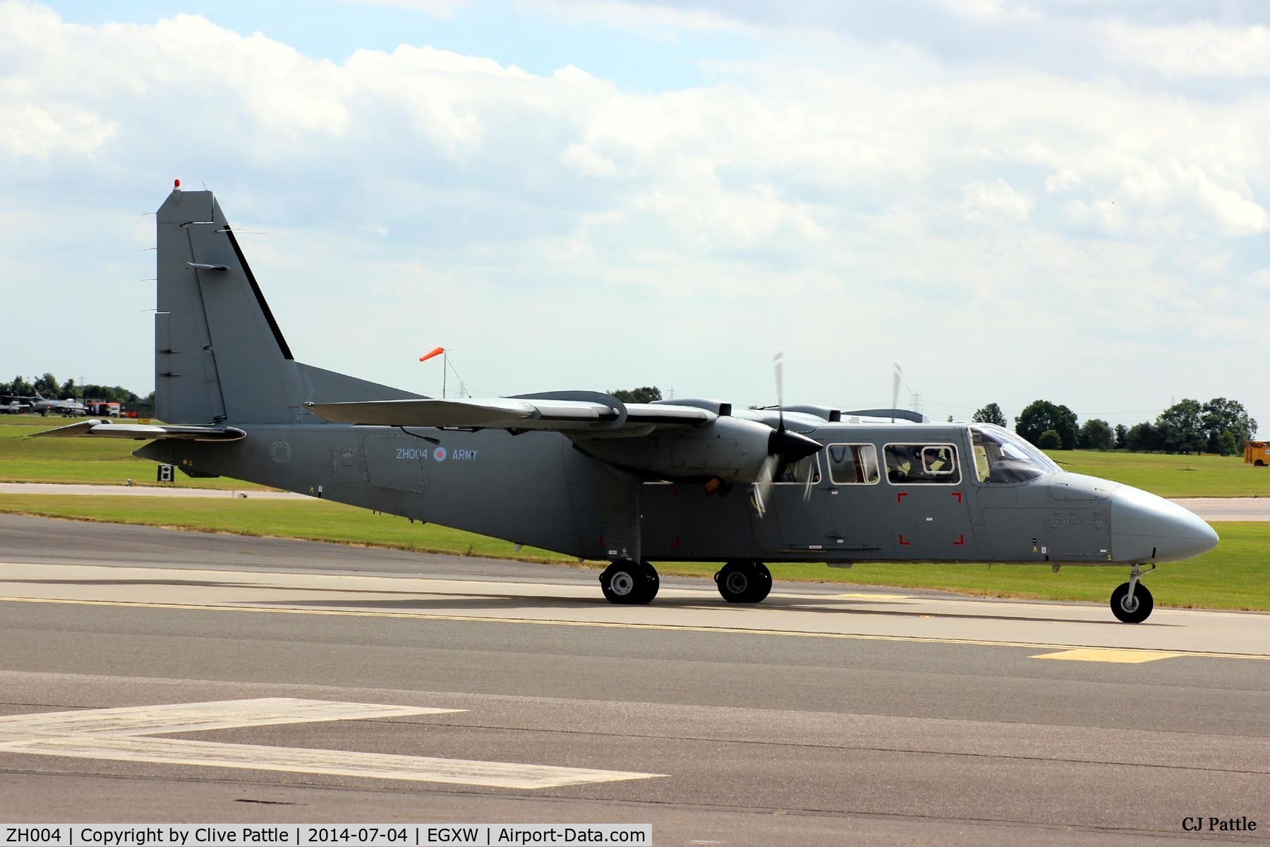 ZH004, 1997 Pilatus Britten-Norman BN-2T-4S Defender 4000 C/N 4009, At RAF Waddington Airshow 2014